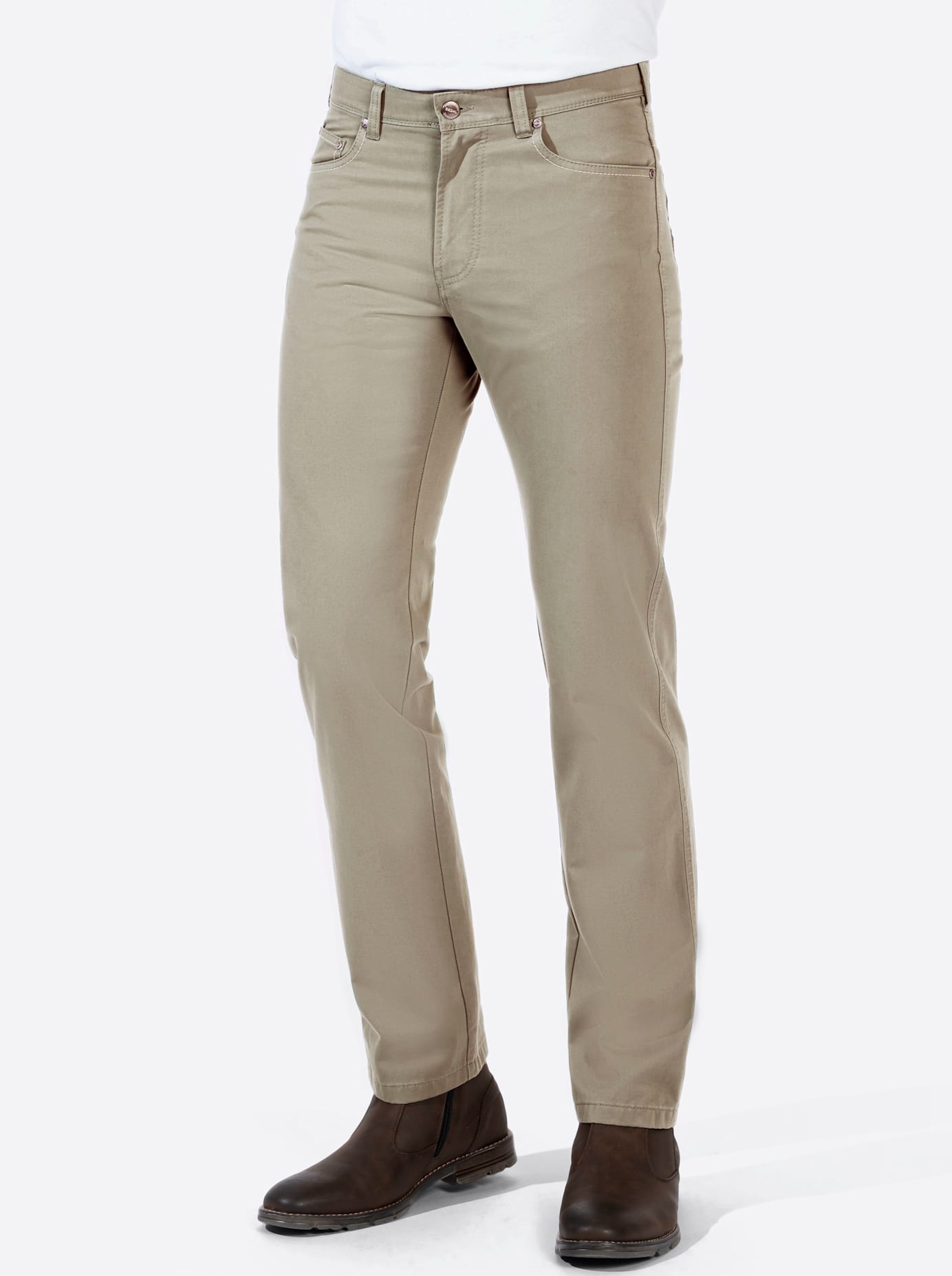 Brühl Herren 5-Pocket-Hose in beige, Größe 48