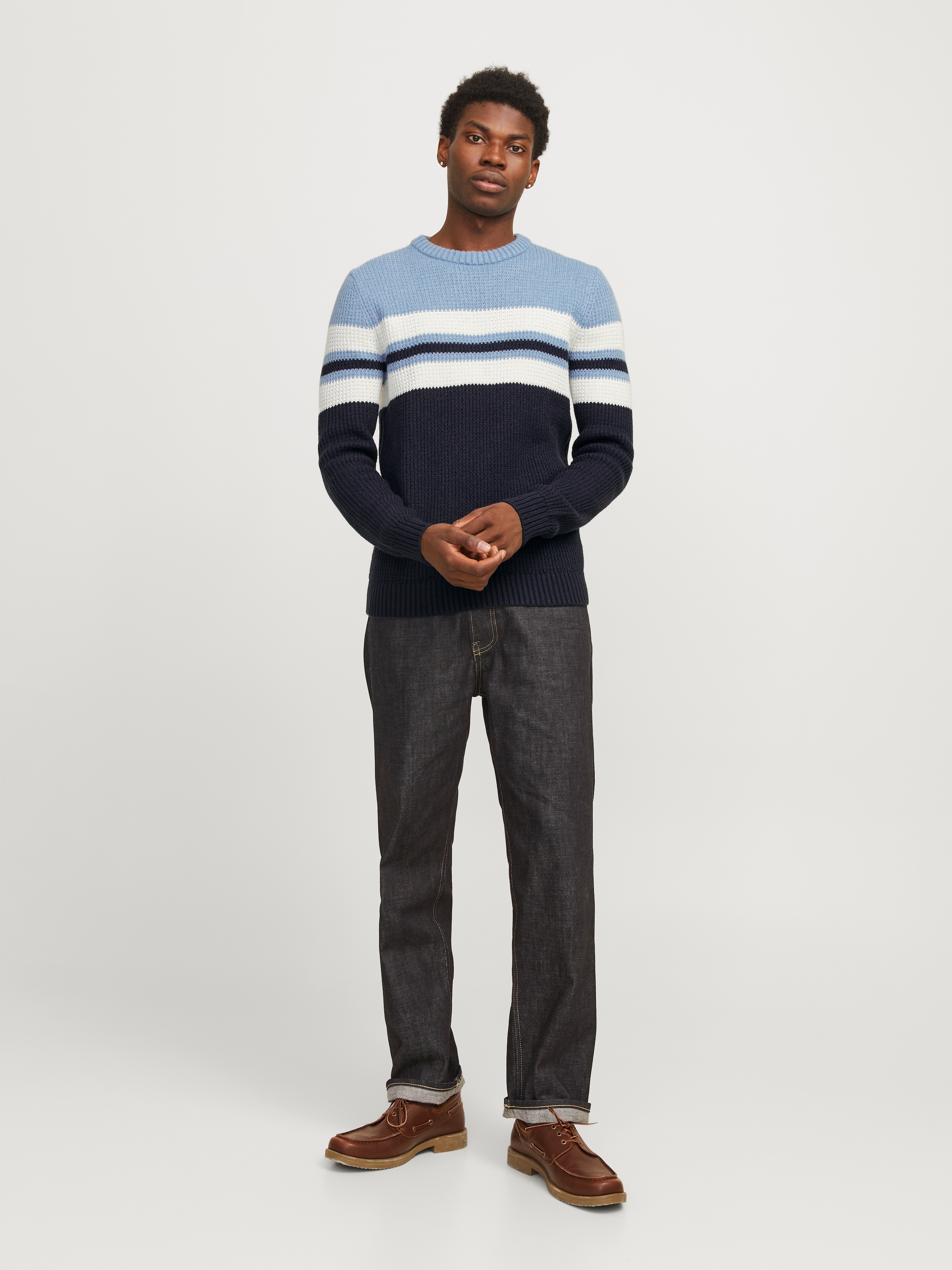 Jack & Jones Rundhalspullover »JJSANDER KNIT CREW NECK«