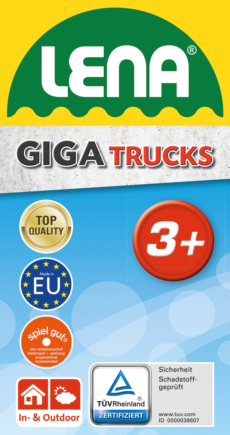 Lena® Spielzeug-Krankenwagen »Giga Trucks, gelb-schwarz«, Made in Europe