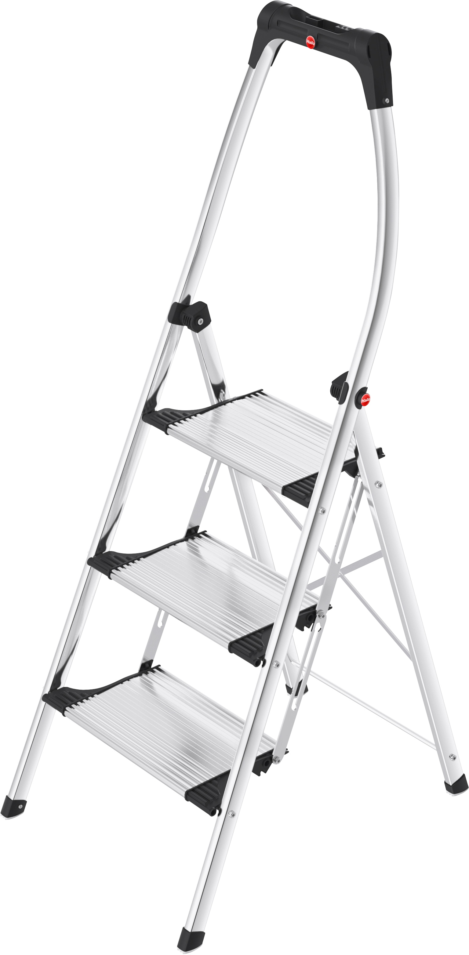 Hailo Klapptritt »Trittleiter - K100 TopLine in grau, Größe B/H/L: 54 cm x 153 cm x 13 cm