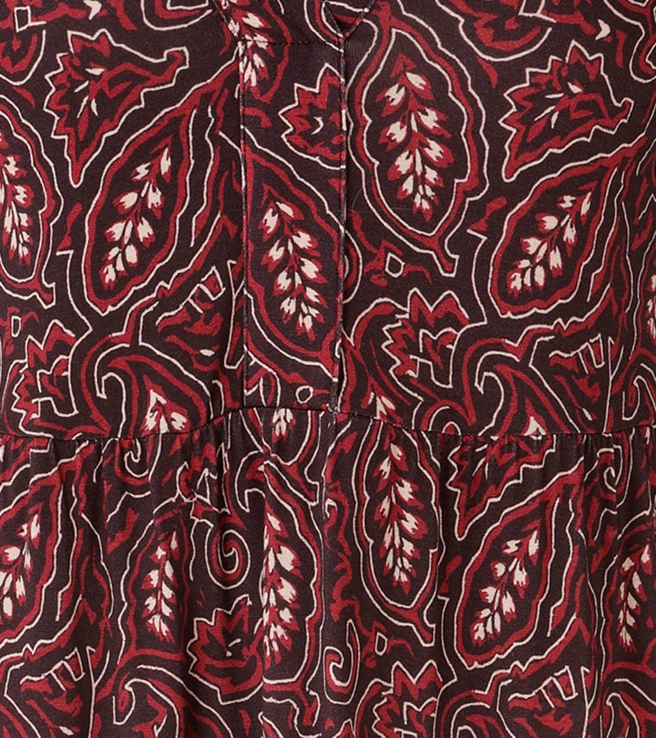 Aniston CASUAL Jerseykleid mit grafischen Blätterdruck - jedes Teil ein Unikat - NEUE KOLLEKTION