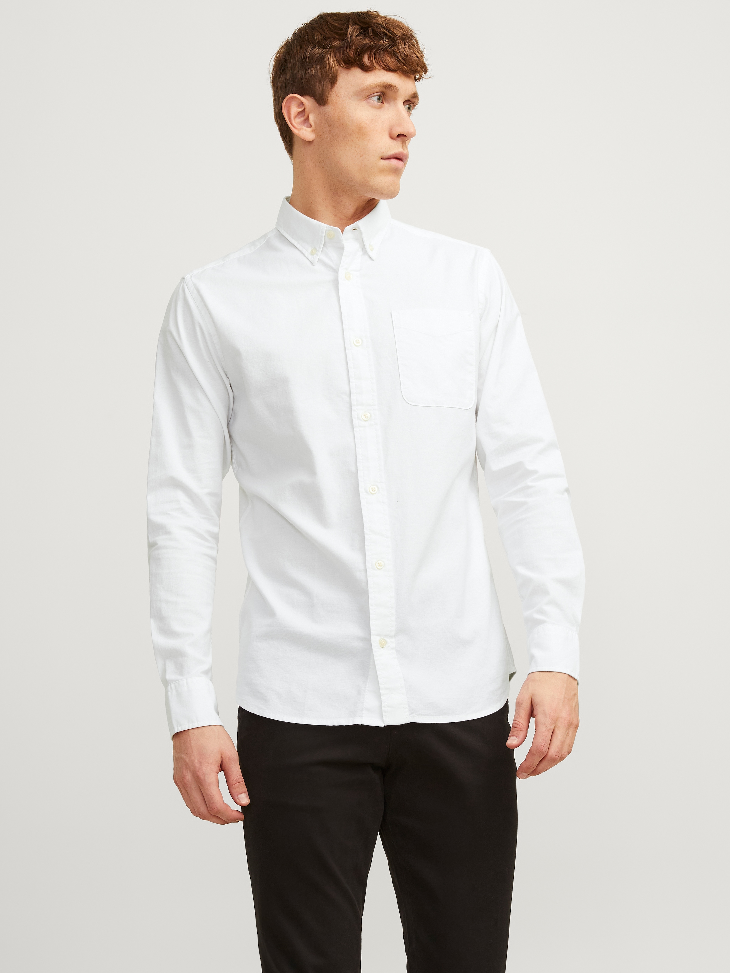 Jack & Jones Langarmhemd »BROOK OXFORD« mit Button-Down Kragen
