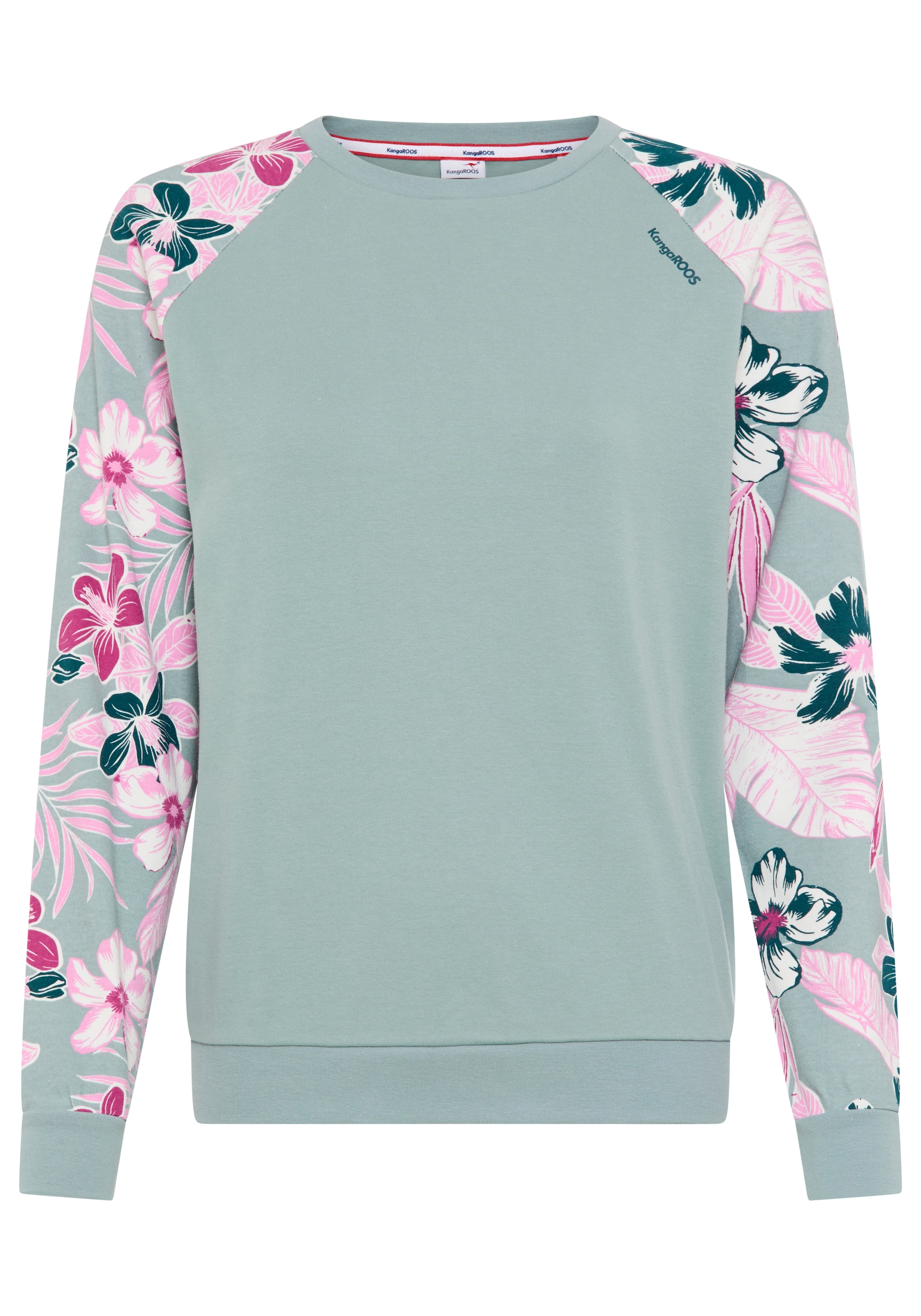 KangaROOS Sweatshirt , Ärmel mit Blumendruck
