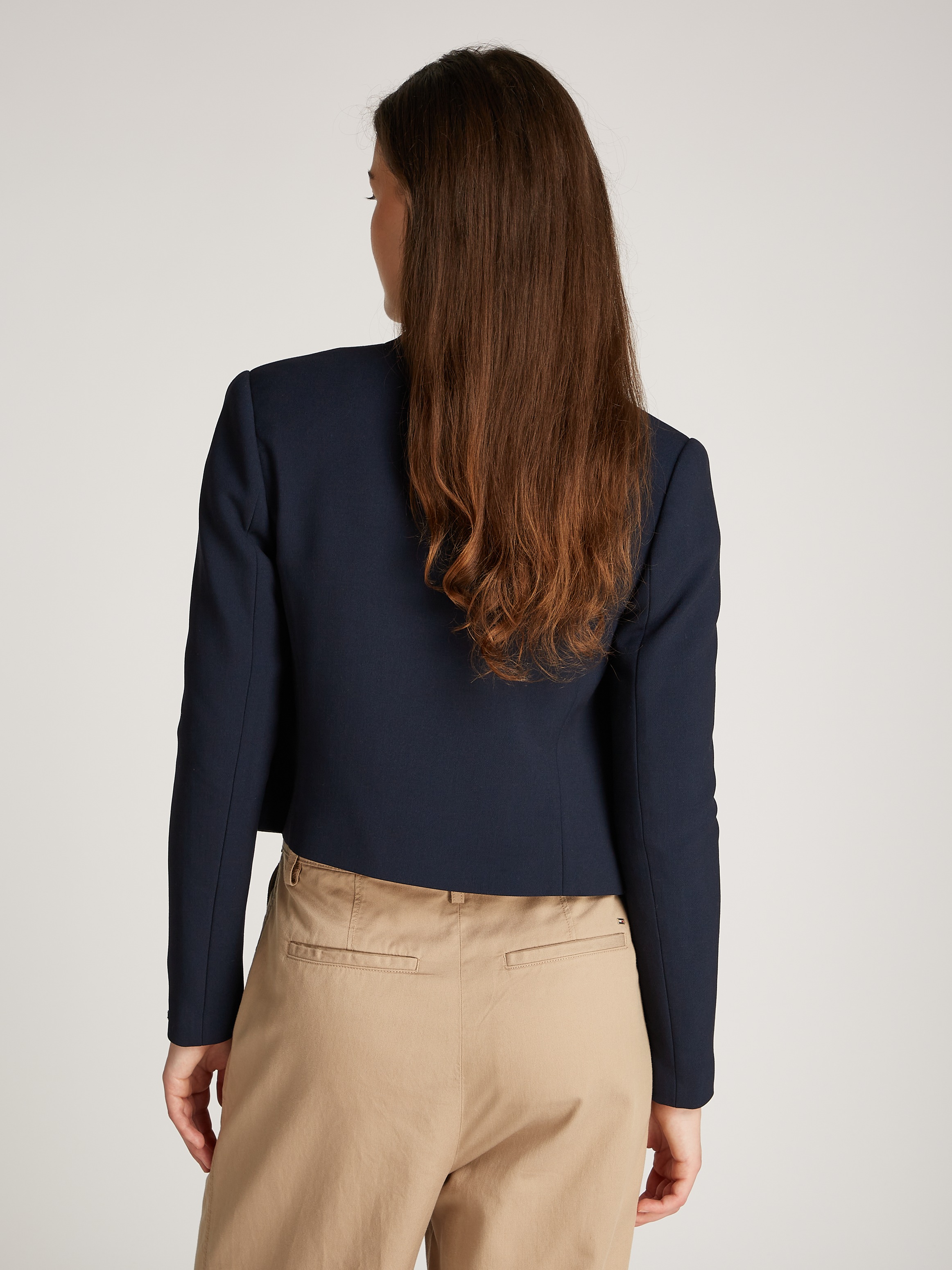 Tommy Hilfiger Kurzblazer »PUNTO SHORT SB BLAZER JACKET«, mit goldfarbenen Knöpfen
