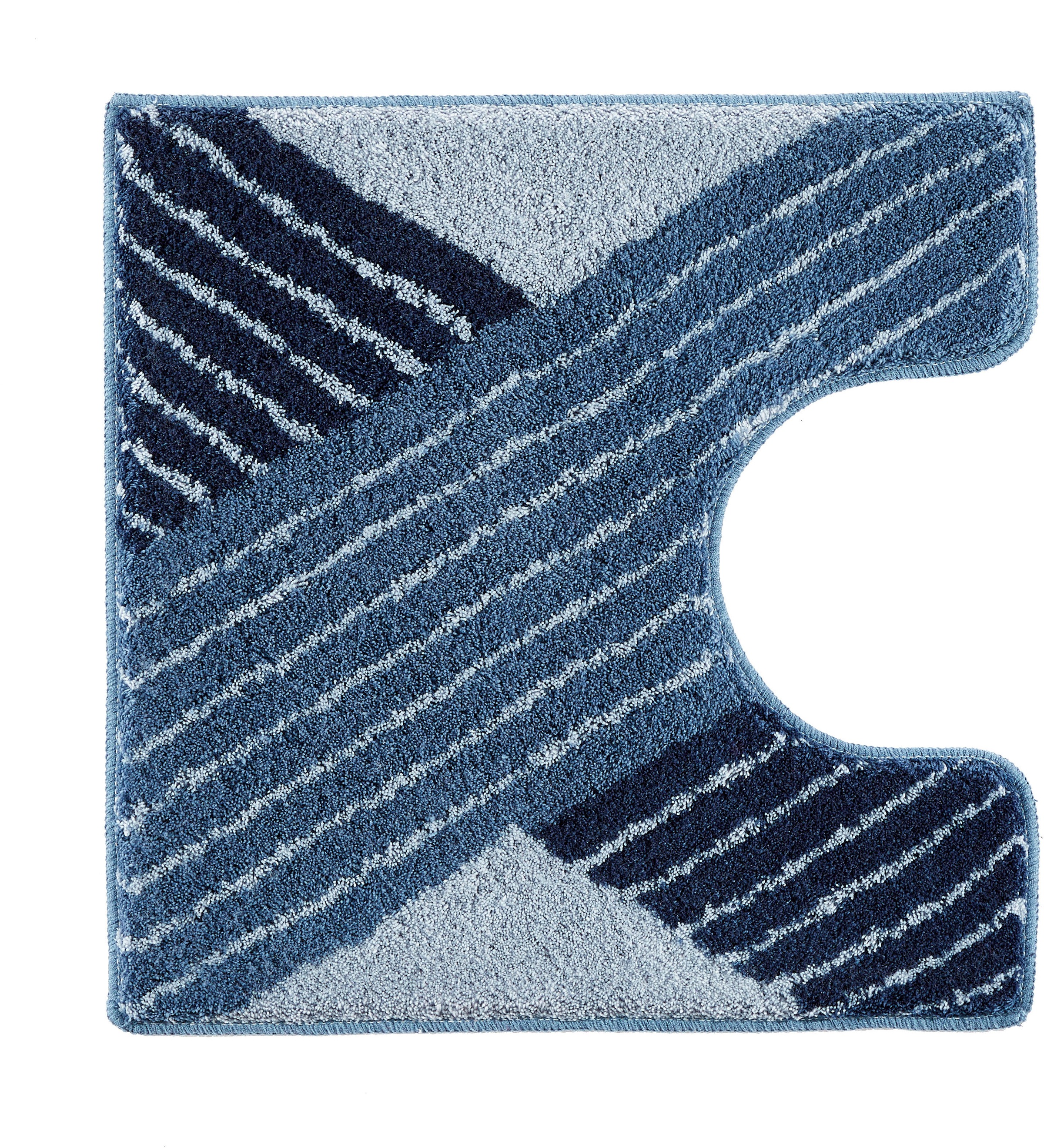 Kleine Wolke Badematte »Cross« Höhe 20 mm rutschhemmend beschichtet fußbodenheizungsgeeignet Badteppich, modernes Design