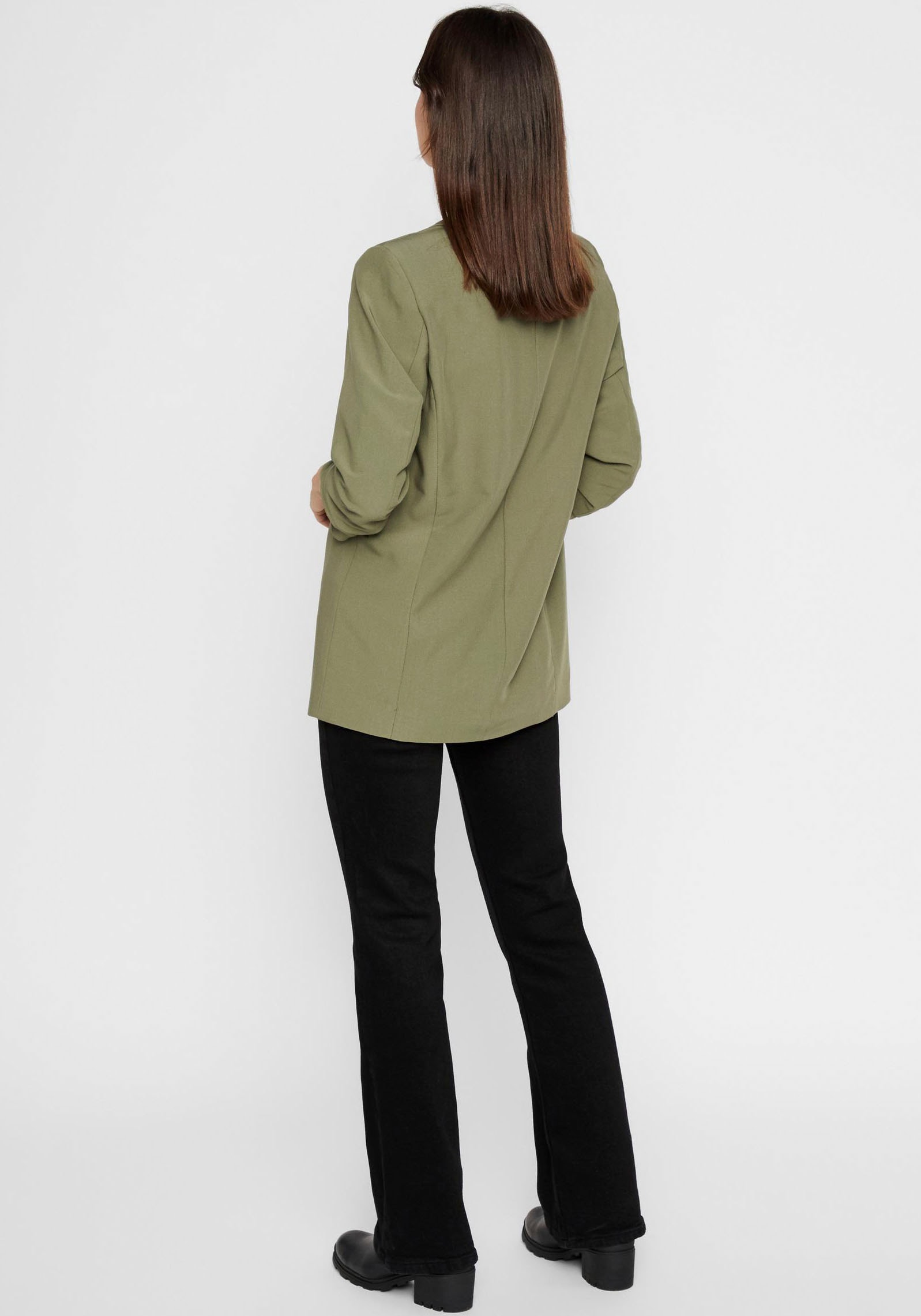 pieces Blusenblazer »PCBOSELLA 3/4 BLAZER NOOS«, mit Faltendetail am Ärmel