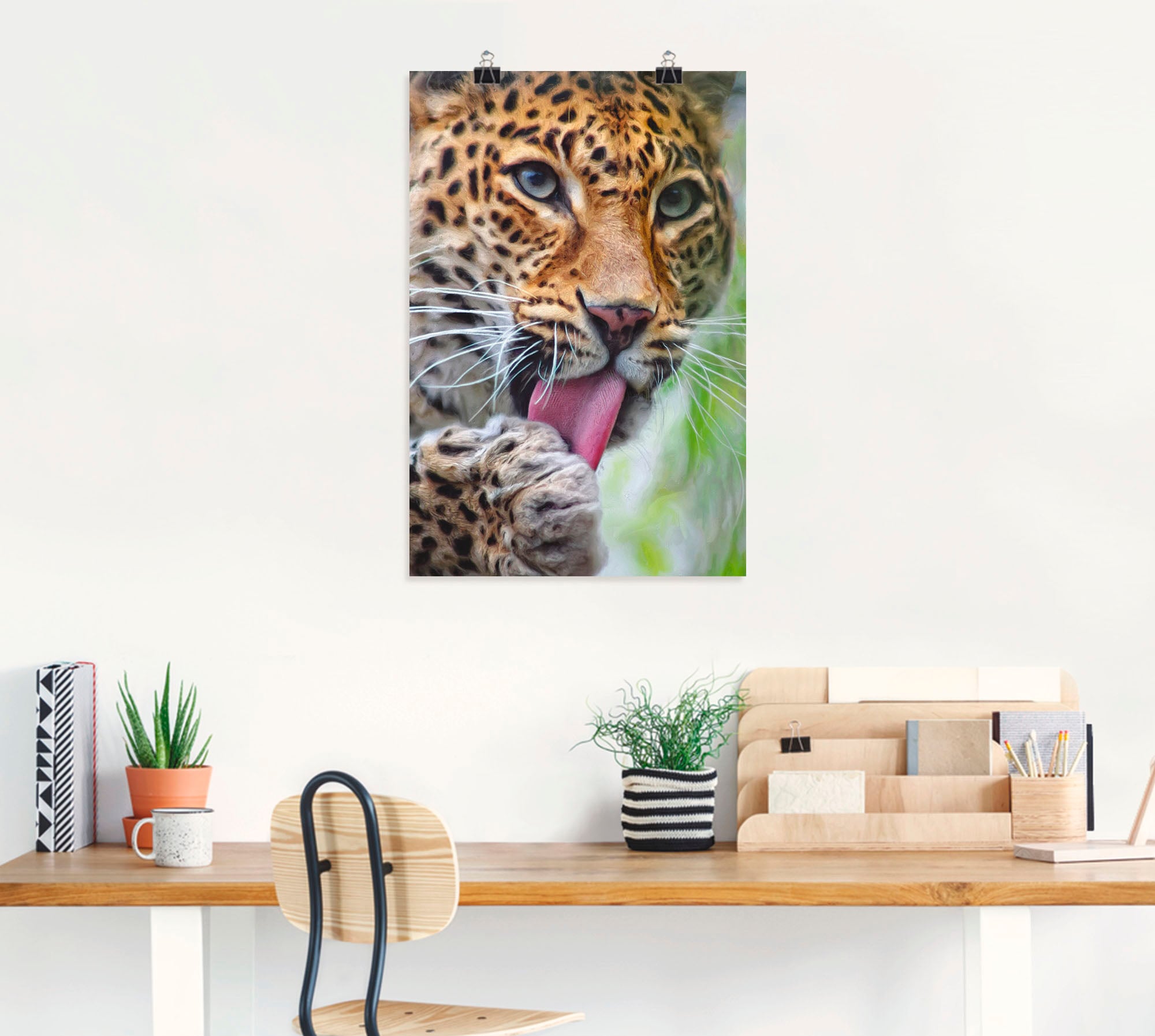 Artland Wandbild »Leopard«, Wildtiere, (1 St.), als Leinwandbild, Poster, Wandaufkleber in verschied. Größen