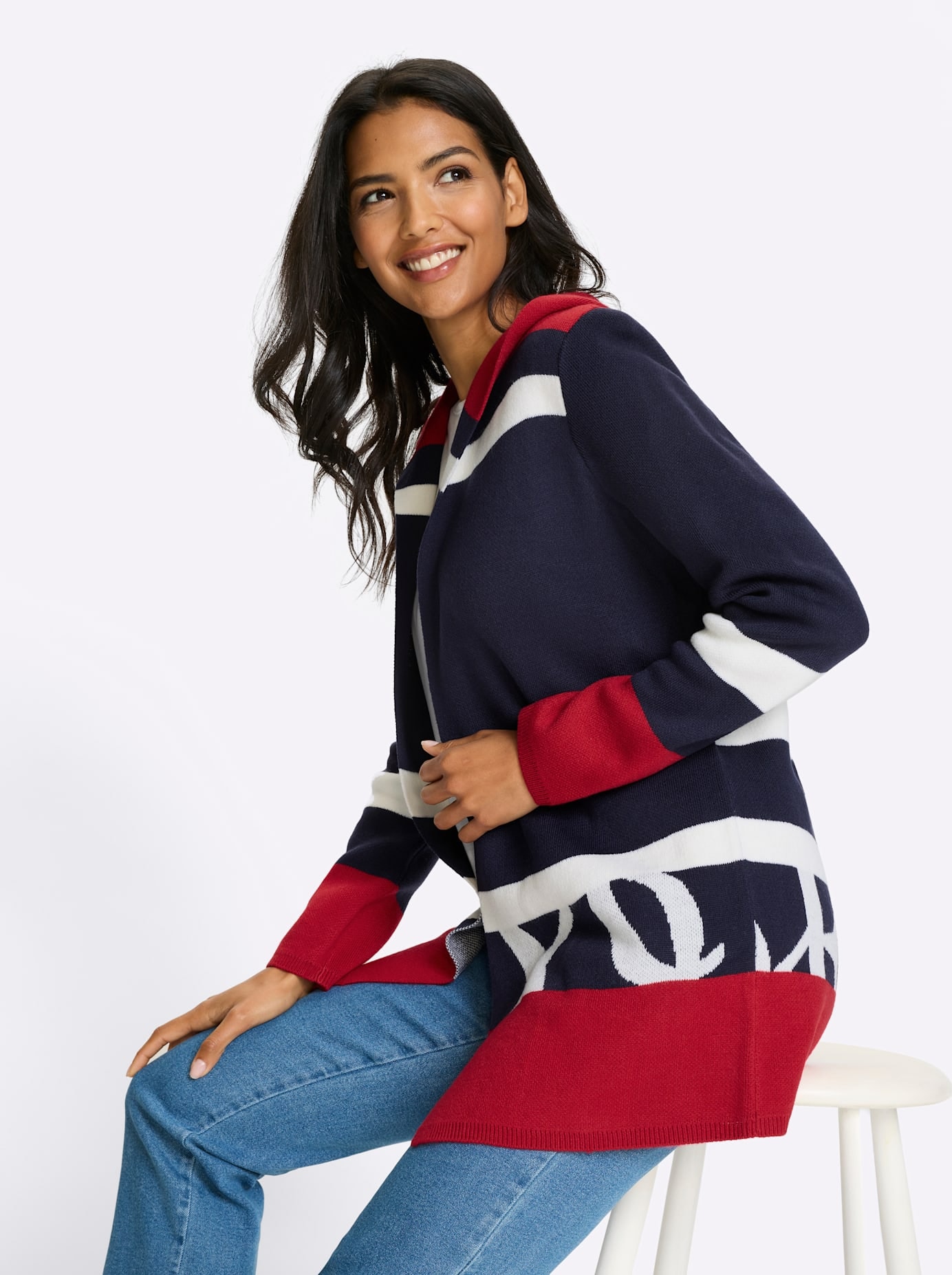 Classic Basics Jacquardstrickjacke