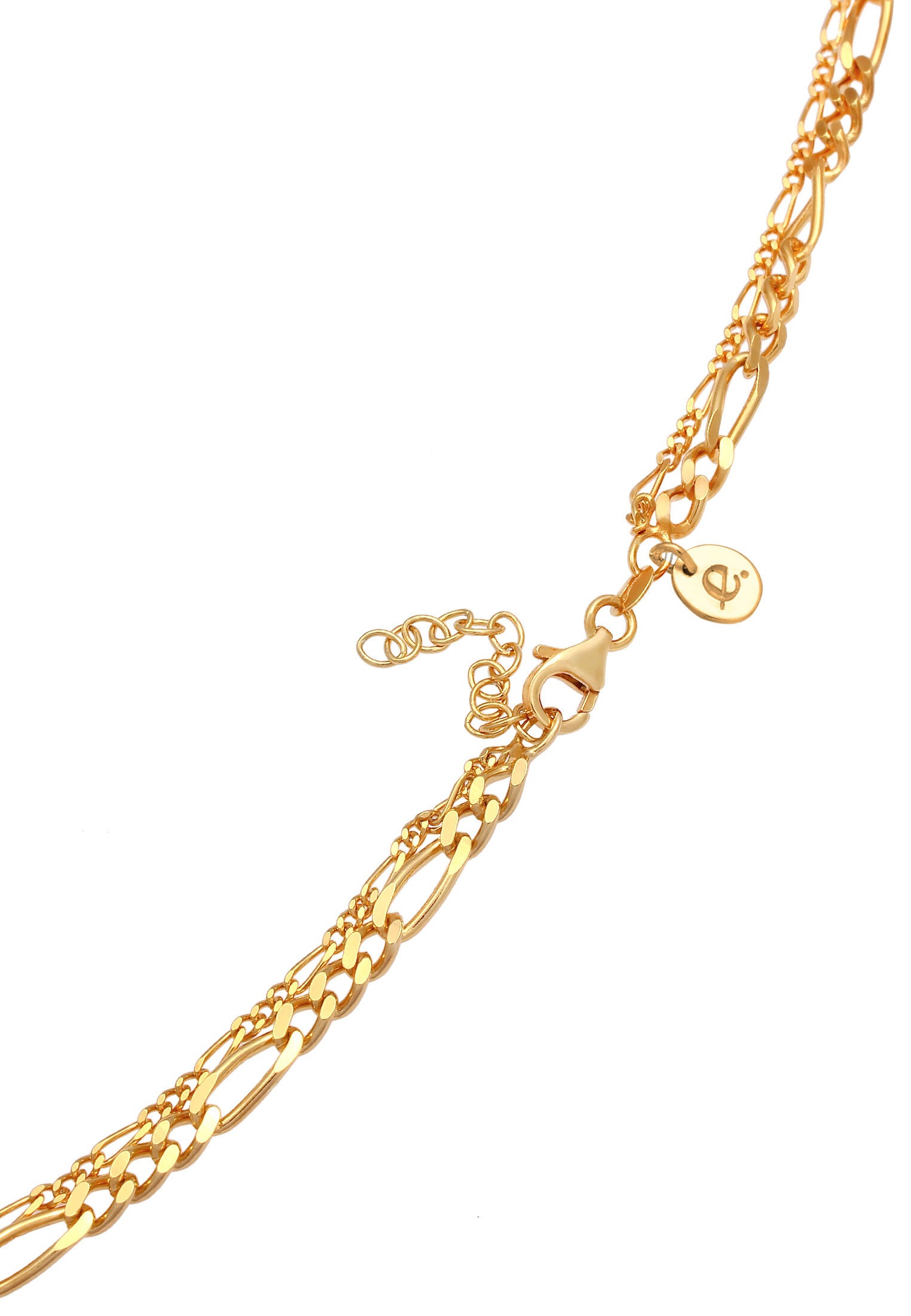 Elli Premium Silberkette »Halskette Figaro Layer Kette Basic 925 Silber«