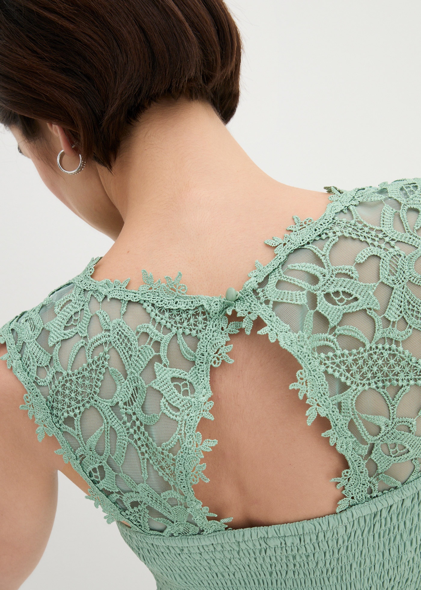 bonprix Maxikleid »Maxikleid mit Spitze« für festliche Anlässe, vollständig gefüttert, taillierte Passform