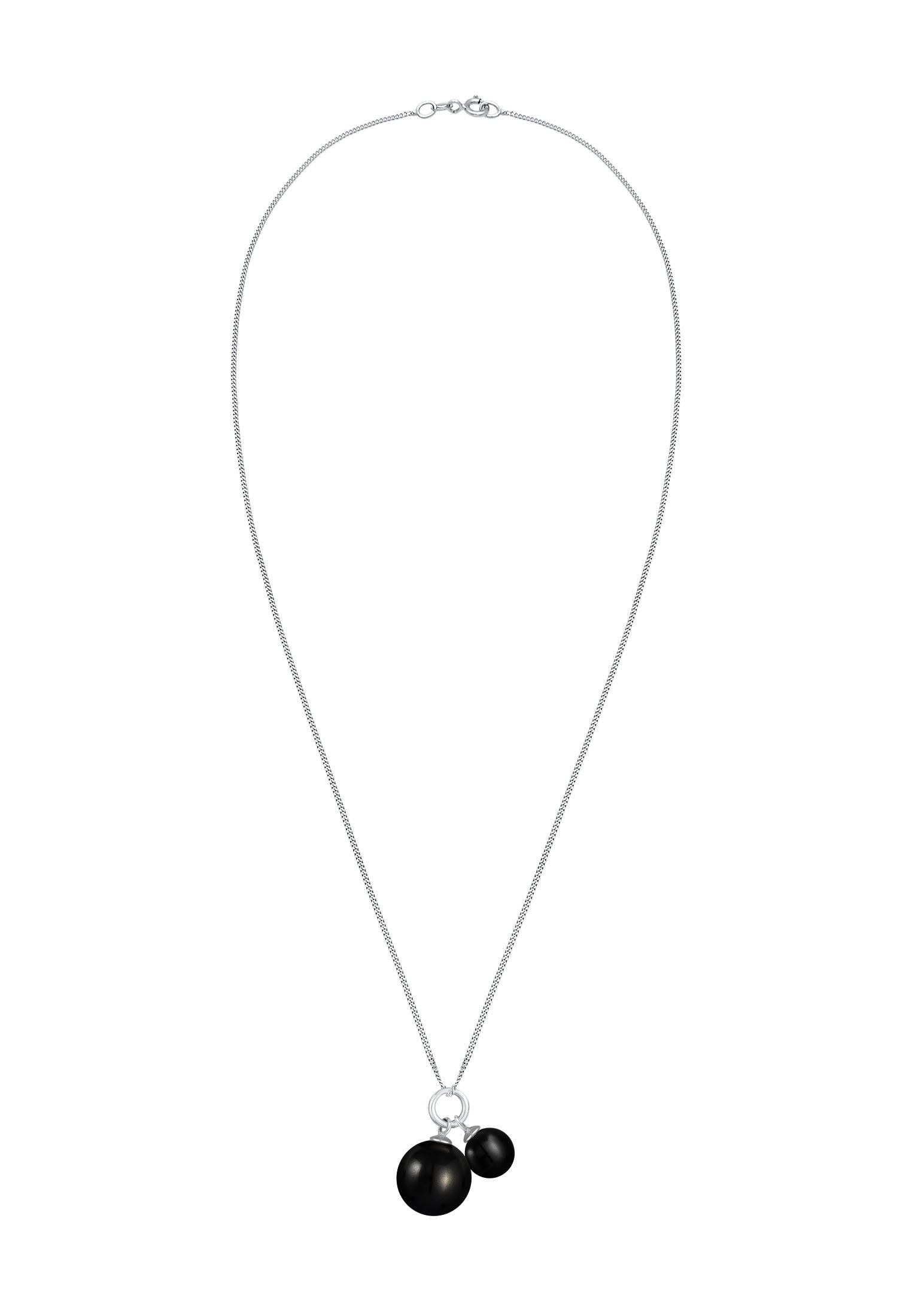 Nenalina Silberkette »Halskette Synthetische Perle Rund Klassik 925 Silber«