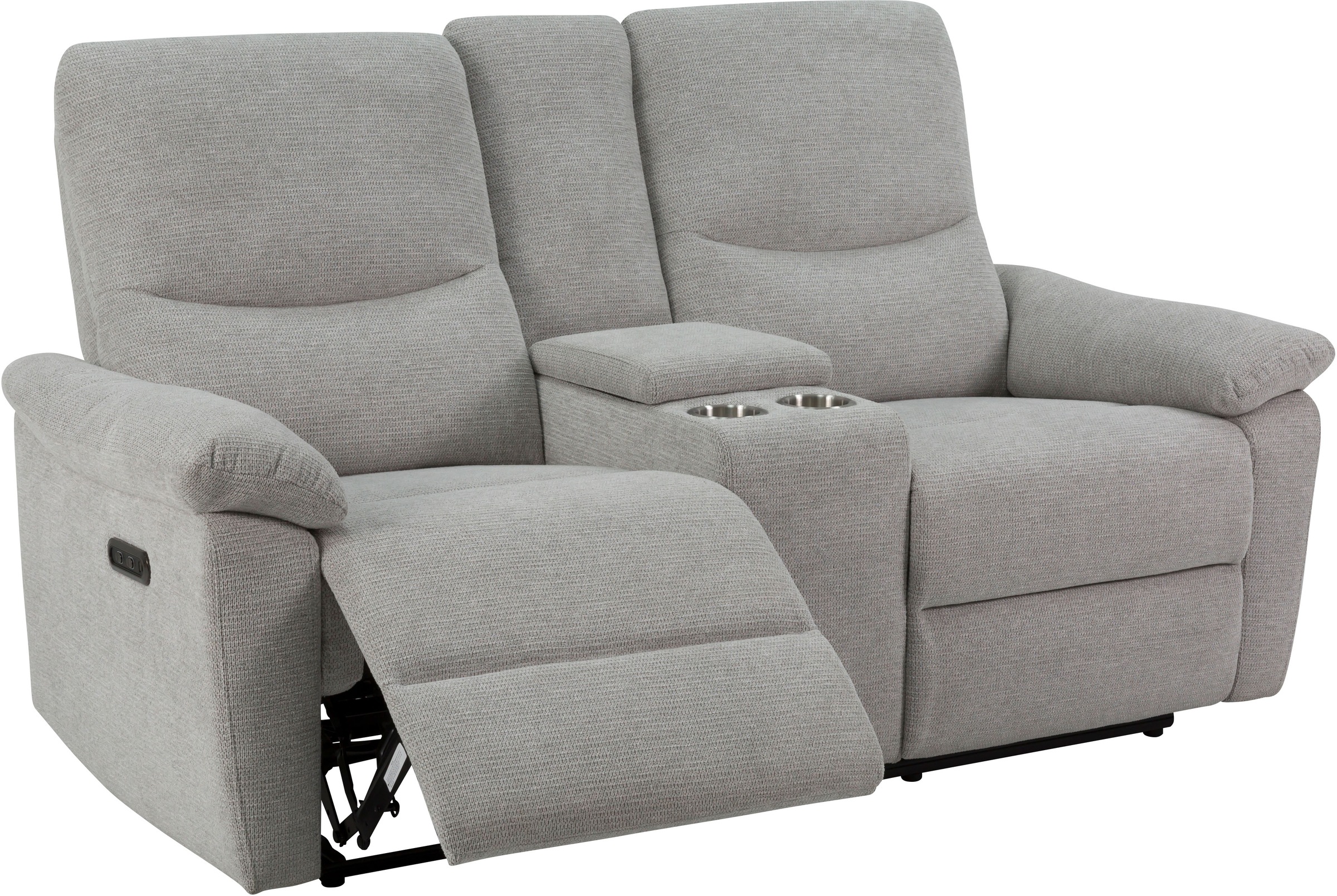 Home affaire 2-Sitzer »ODILON, 2er-Kinosofa, TV-Sessel, Mulitmedia-Sofa, Struktur, USB A/C,«, Relaxfunktion manuell u. elektrisch, Getränkehalter, Staufach