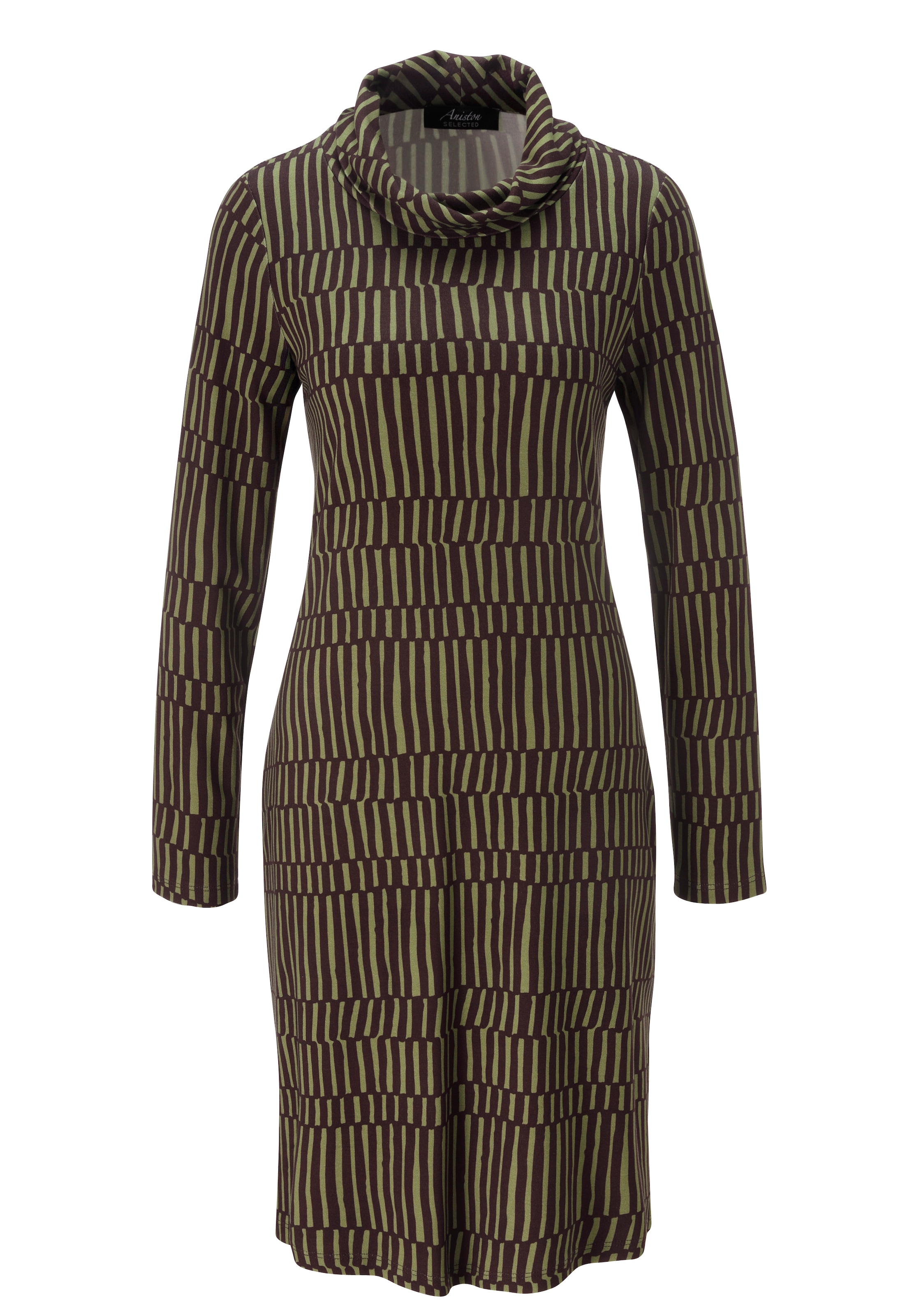 Aniston SELECTED Jerseykleid mit halsfernen, locker fallenenden Rollkragen - NEUE KOLLEKTION