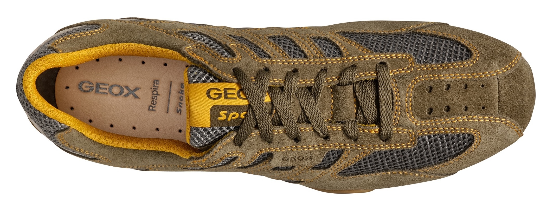 Geox Schnürschuh »U SNAKE ORIGINAL«, Schnürschuh, Freizeitschuh, Trekking Sneaker mit Lederinnensohle