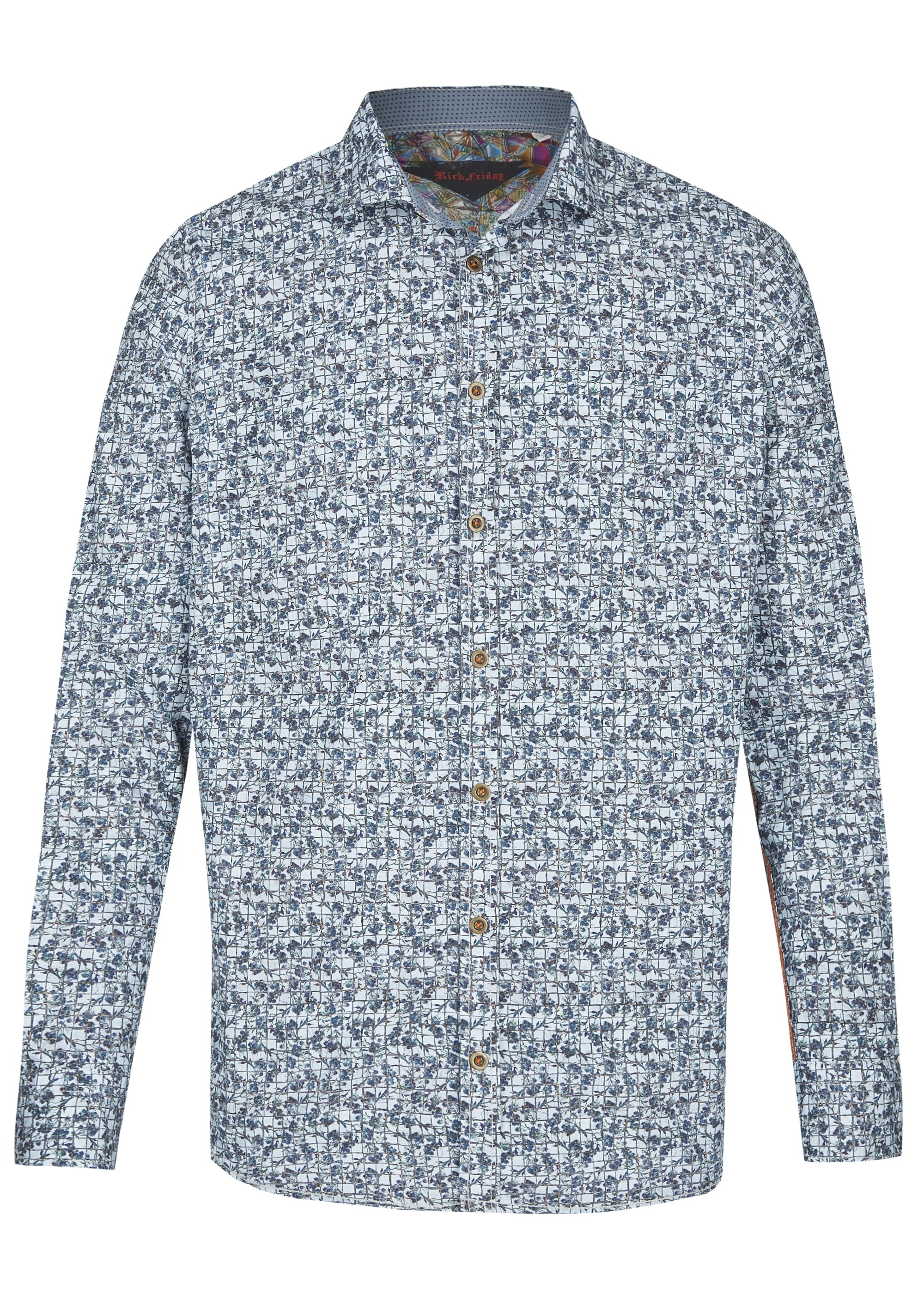 Rich Friday Langarmhemd mit floralem Minimal-Print