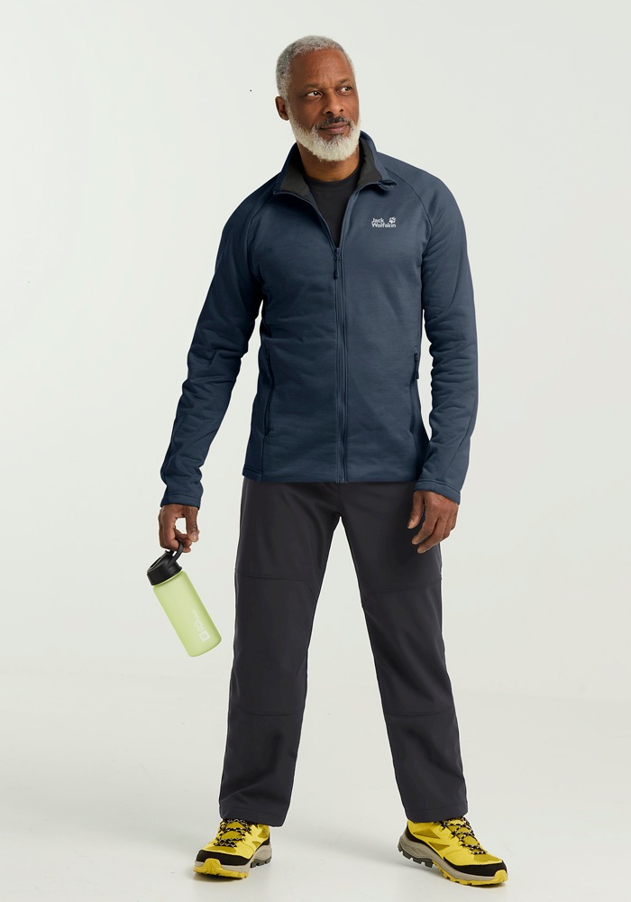 Jack Wolfskin Fleecejacke »PEAK DISTRICT FZ M« mit Full-Zip, meliert, weich, kuschelig, luftig-weich