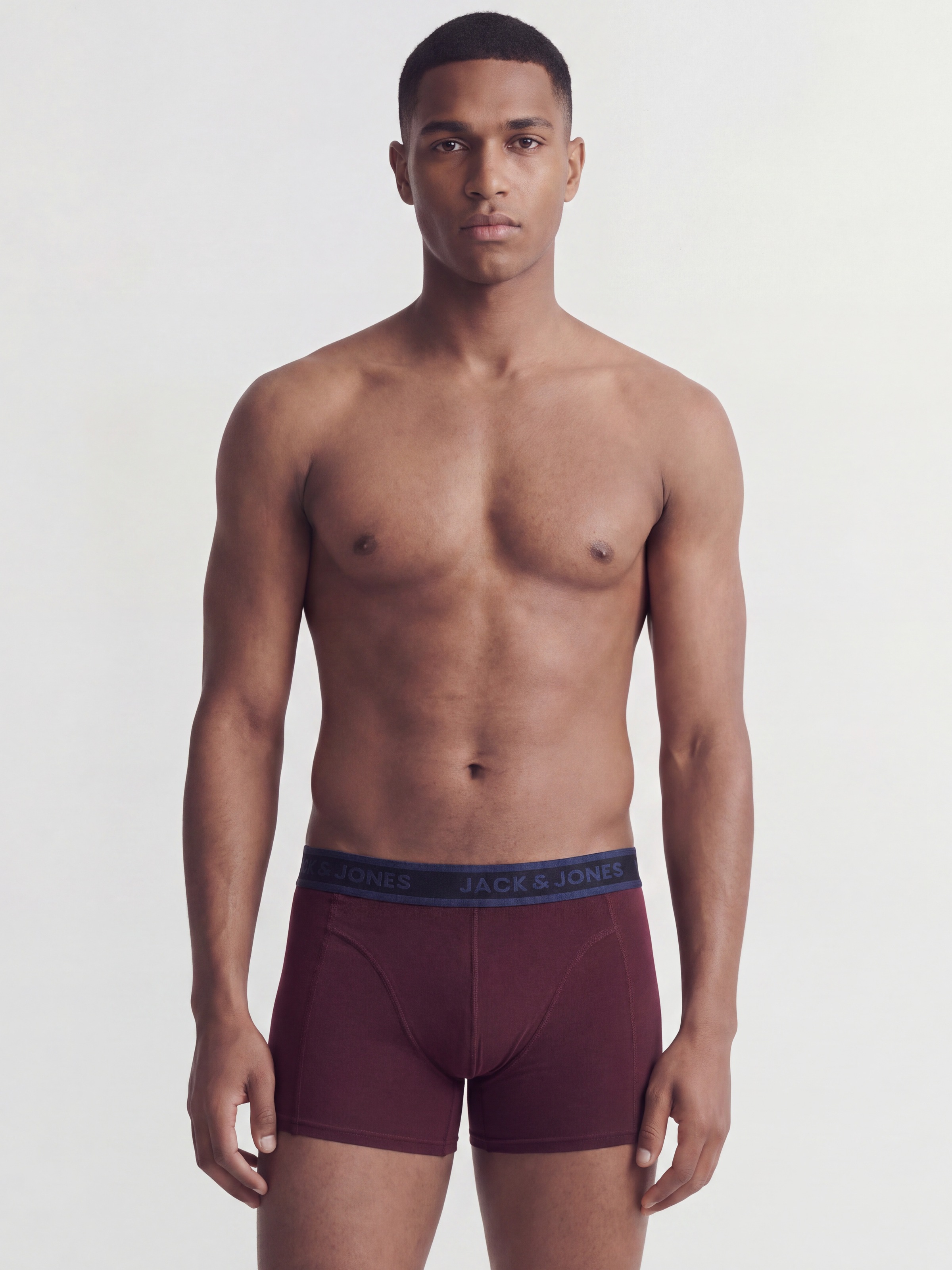 Jack & Jones Trunk »JACMAGNUS SOLID TRUNKS 5 PACK STYD« Packung, 5 Stk. Baumwollmischung, Logobund