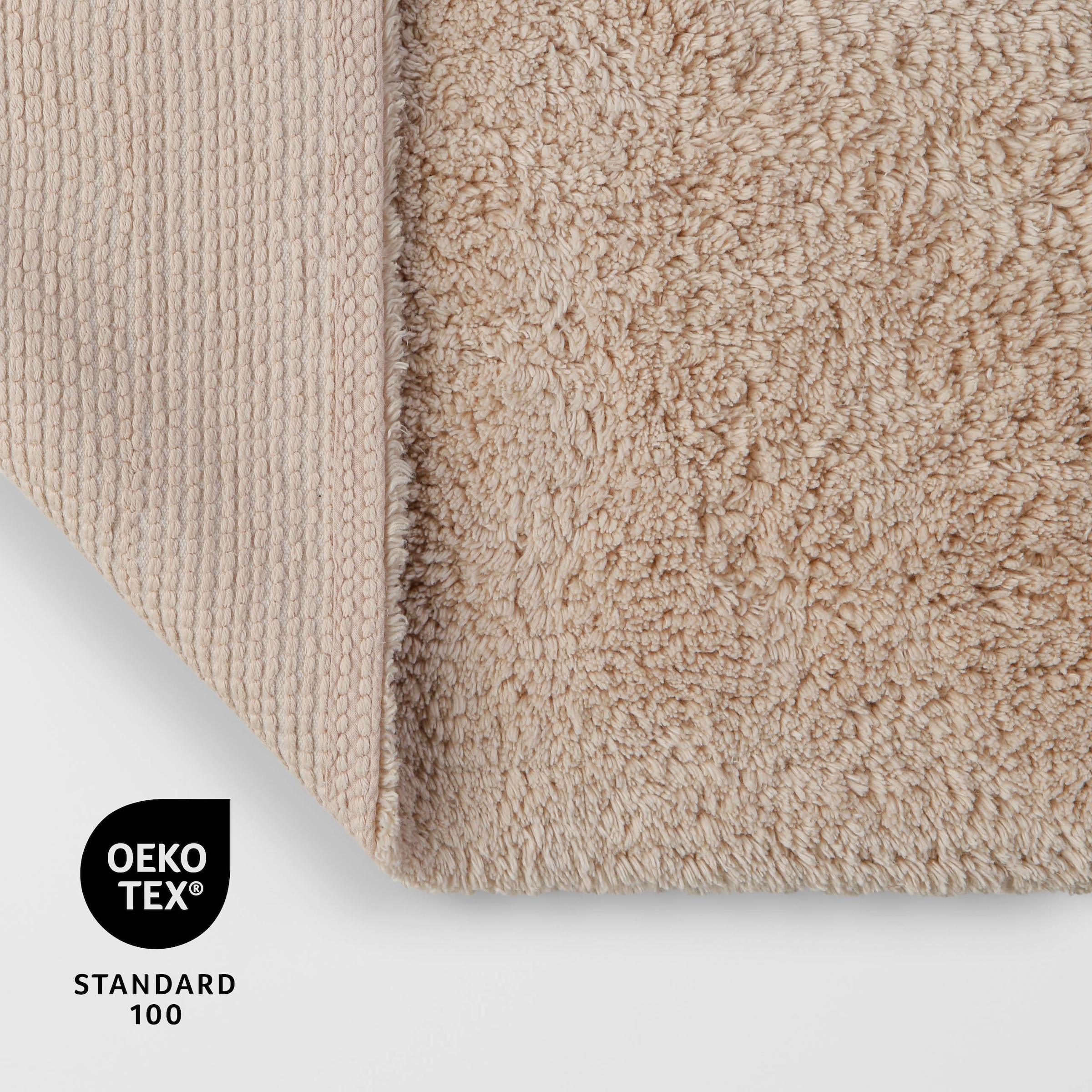 OTTO home Badematte »Selenne« Höhe 20 mm rutschhemmend beschichtet fußbodenheizungsgeeignet Badteppich, getuftet, modern, Uni, antirutsch, flauschig, Baumwolle