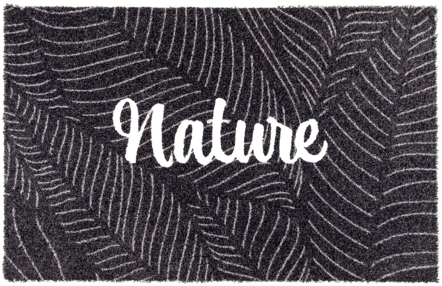 Primaflor-Ideen in Textil Fußmatte »Schmutzfangmatte COUNTRY, Nature«, rechteckig, 7 mm Höhe, Schmutzfangmatte, Kokos-Optik, mit Spruch, rutschhemmend, waschbar