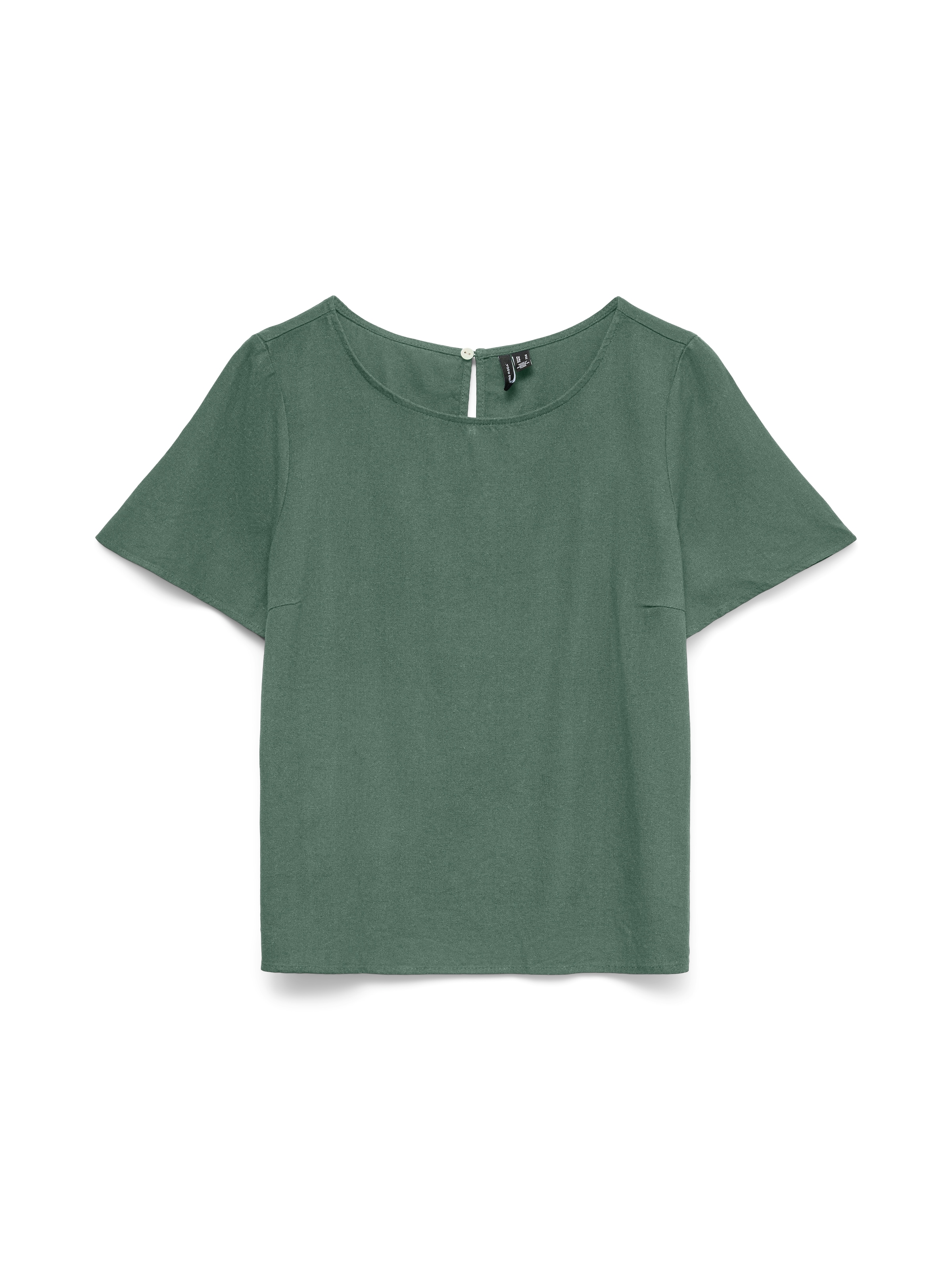 Vero Moda Blusenshirt »VMMYMILO SS O-NECK TOP WVN GA« mit Leinen