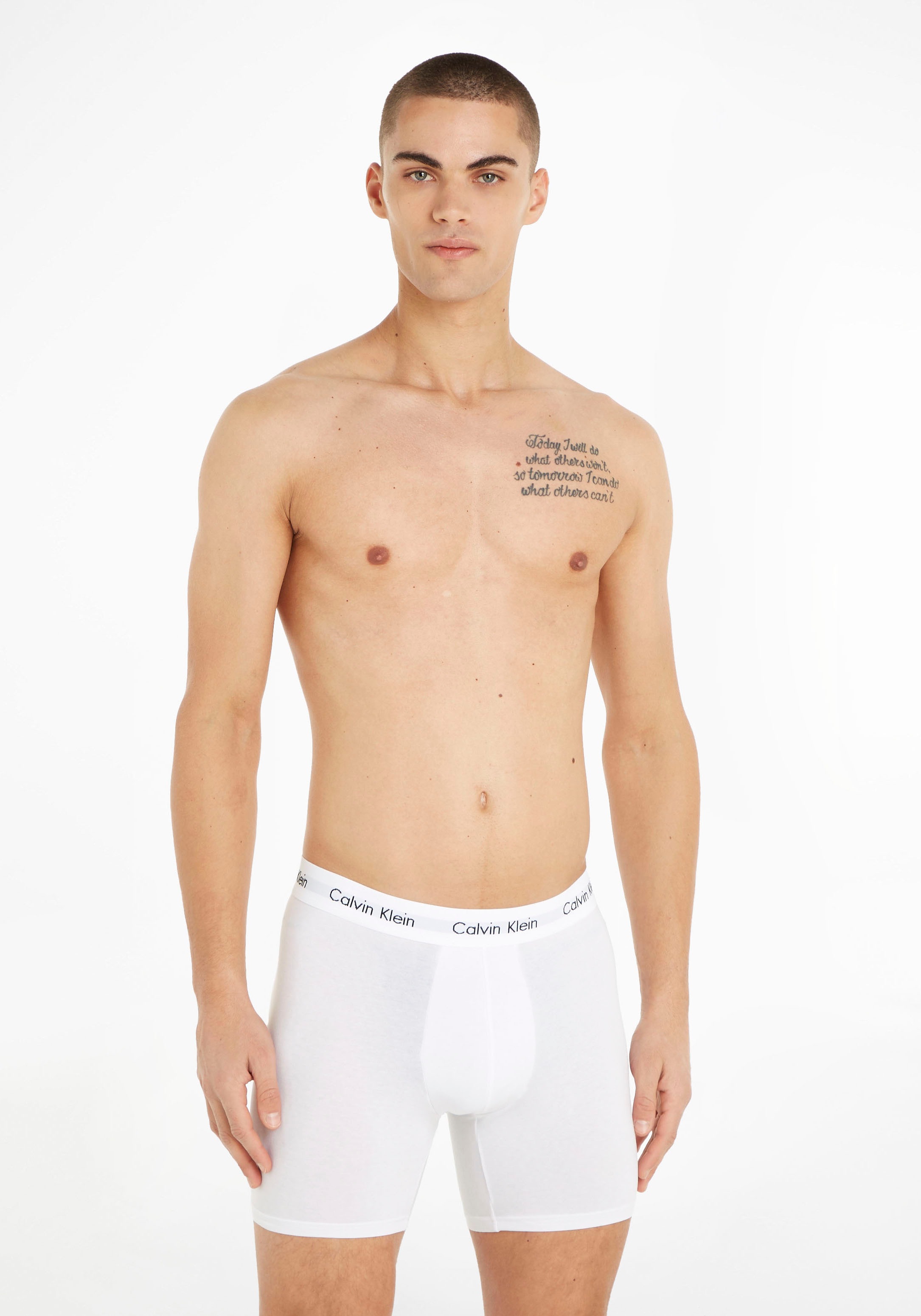 Calvin Klein Boxer, (3 St.), mit längerem Bein