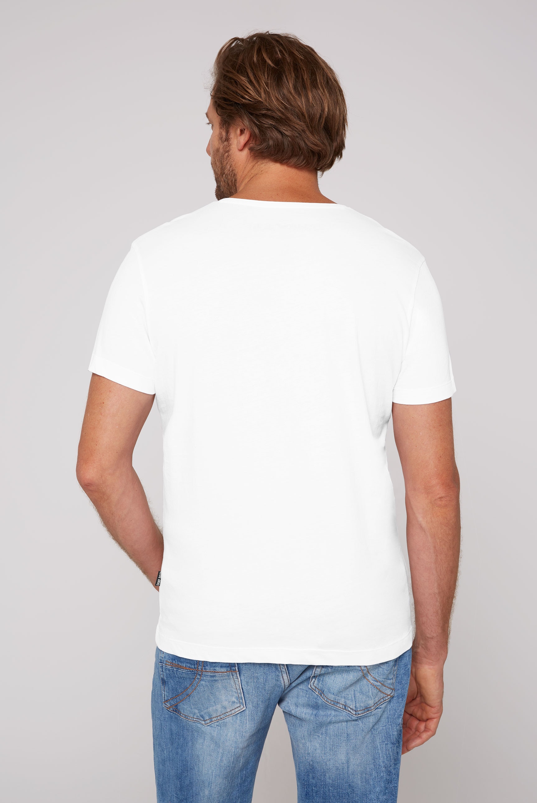 CAMP DAVID V-Shirt, (2 tlg.), gerade Form, Baumwolle, V-Ausschnitt