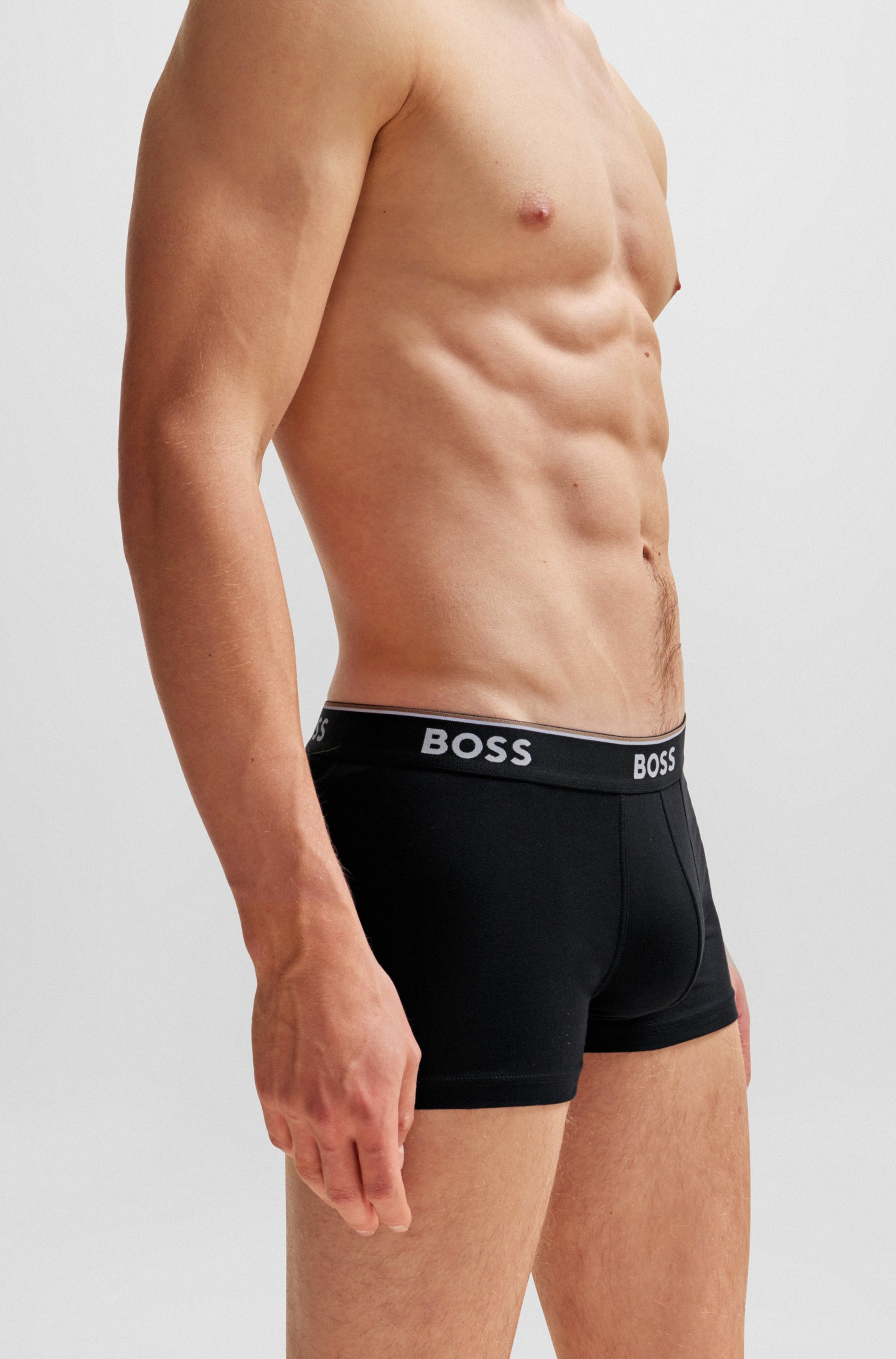 BOSS Boxer »TRUNK 3 PACK«, (3 St.), BOSS Schriftzug auf dem Bund