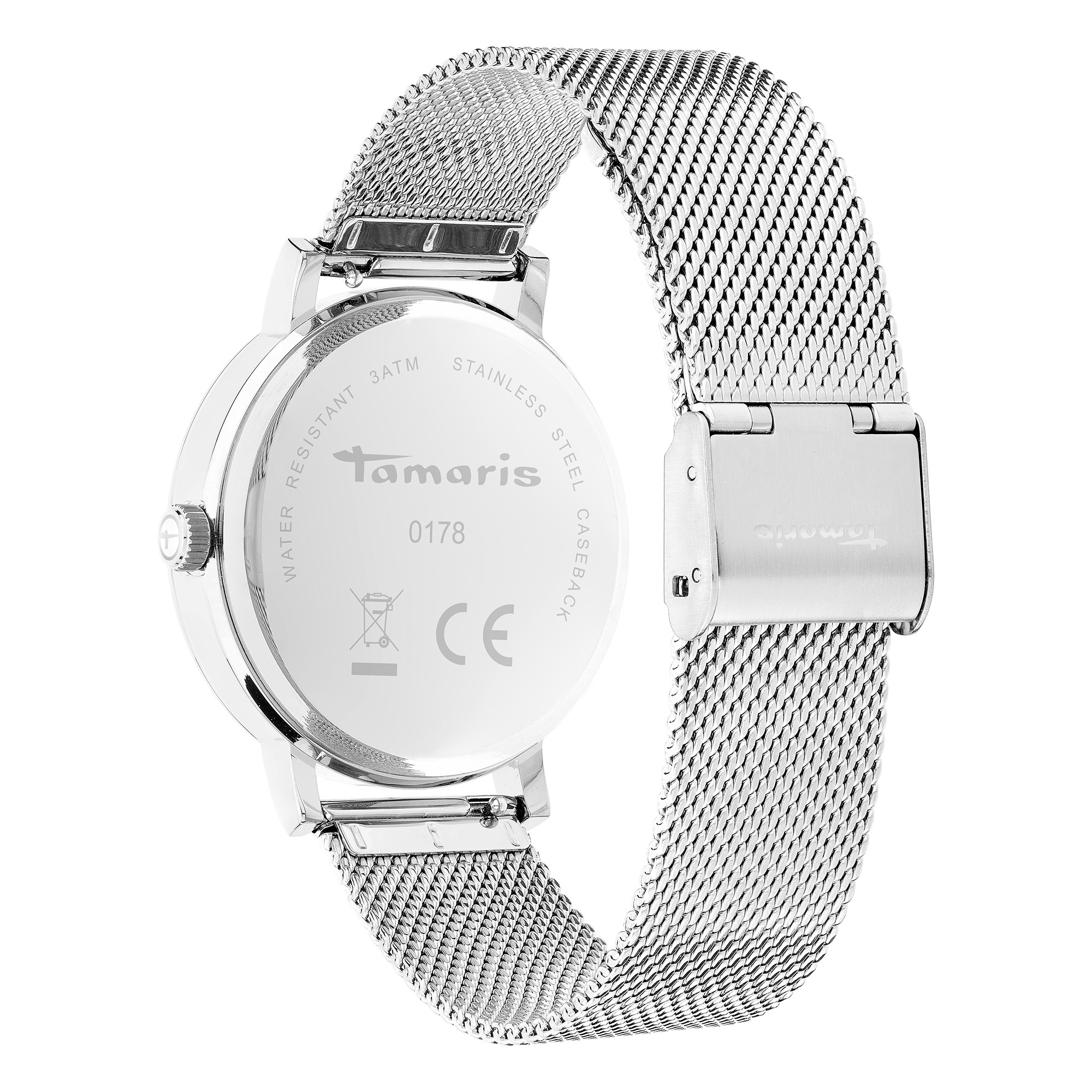 Tamaris Quarzuhr »Clover« Armbanduhr, Damenuhr, Edelstahlarmband, analog