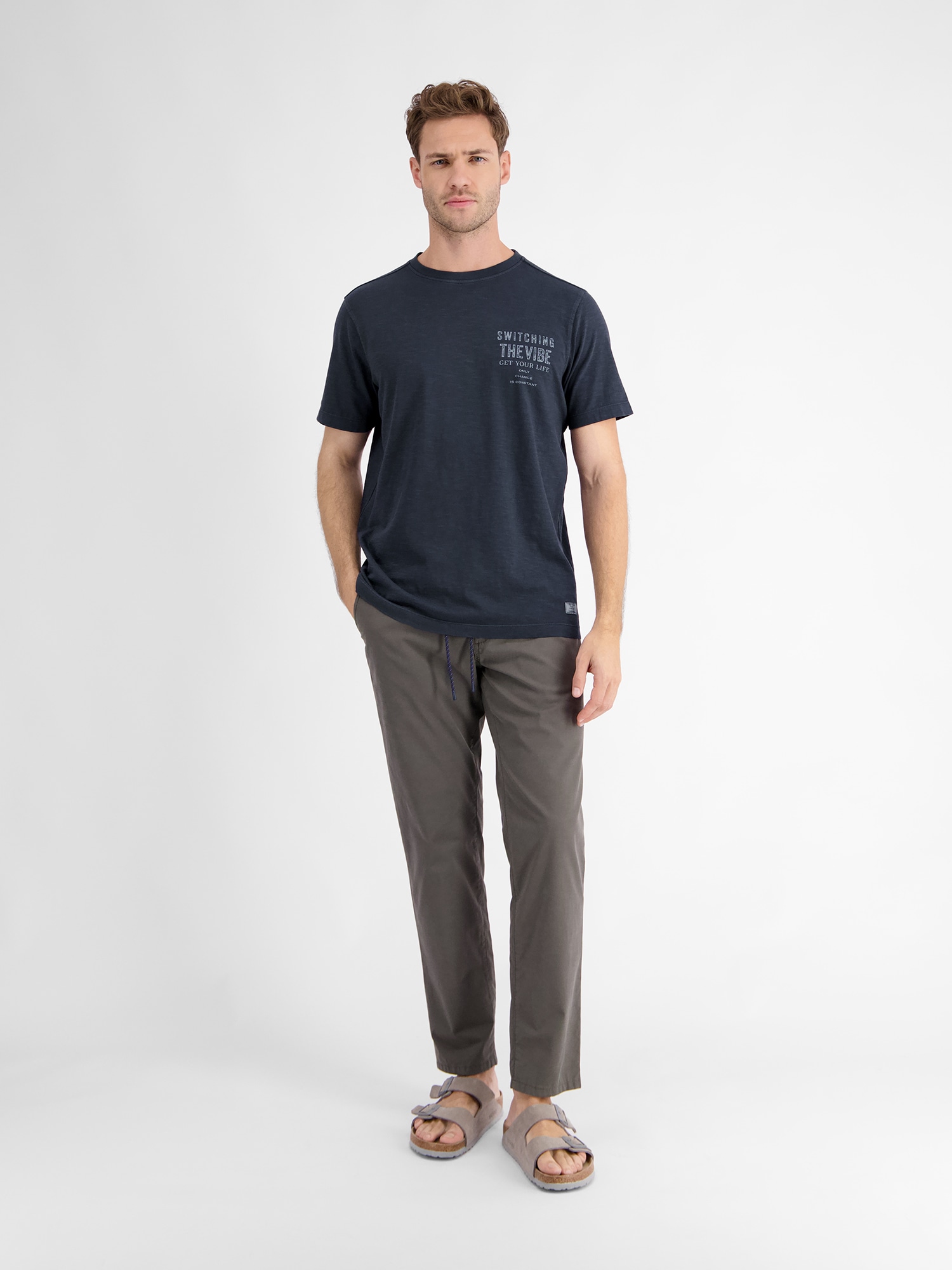 LERROS T-Shirt »LERROS T-Shirt für Herren mit Brustprint«