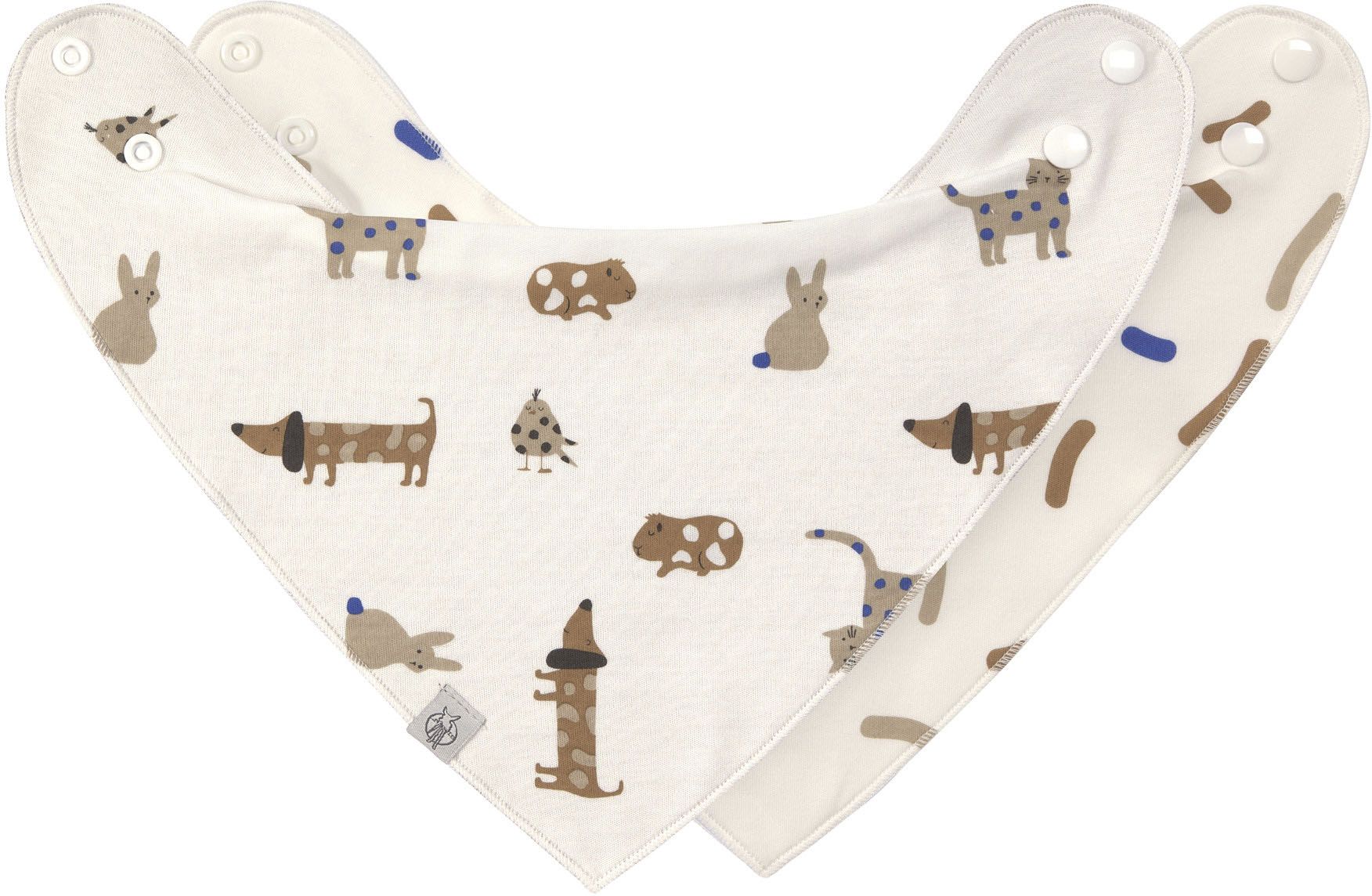 Dreieckstuch »Little Mateys, Bandana, royal blue«, (Set, 2 St.), für Babys; Bio-Baumwolle