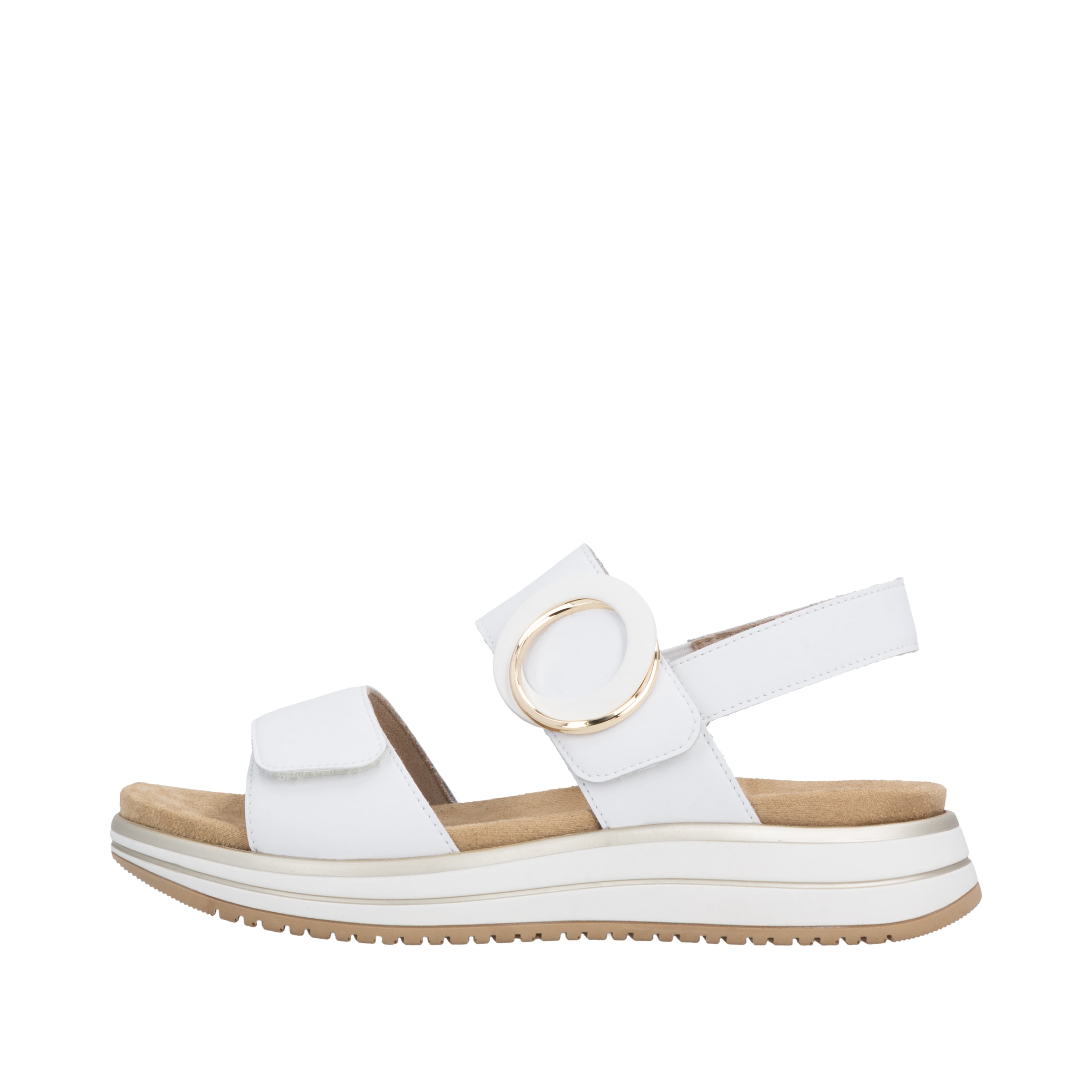 Remonte Plateausandale  Sommerschuh, Sandalette mit Softfußbett und zwei Klettverschlüssen