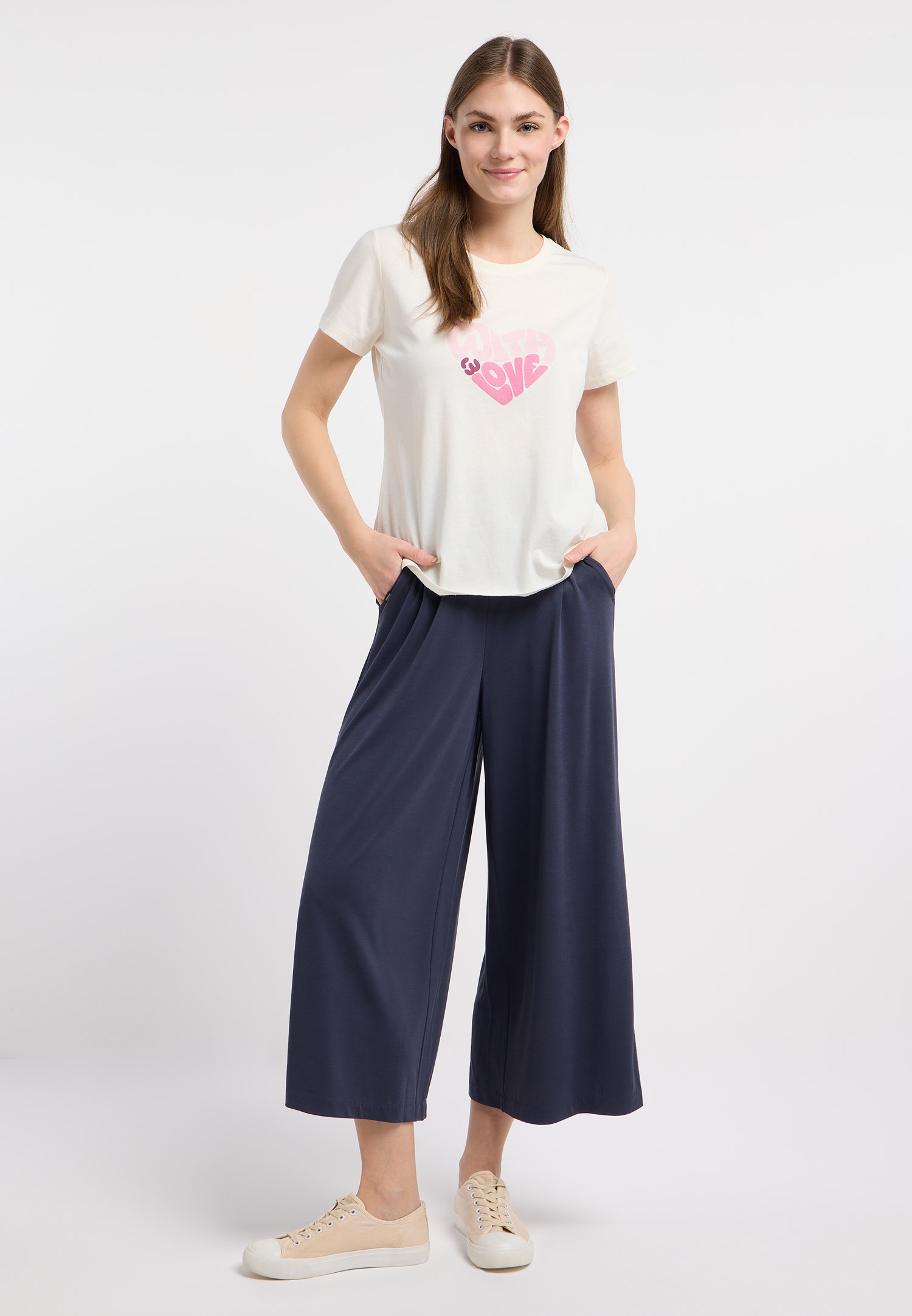 Ragwear Kurzarmshirt »MINTTA PP« Klassischer Fit mit Herz-Print und softem Finish