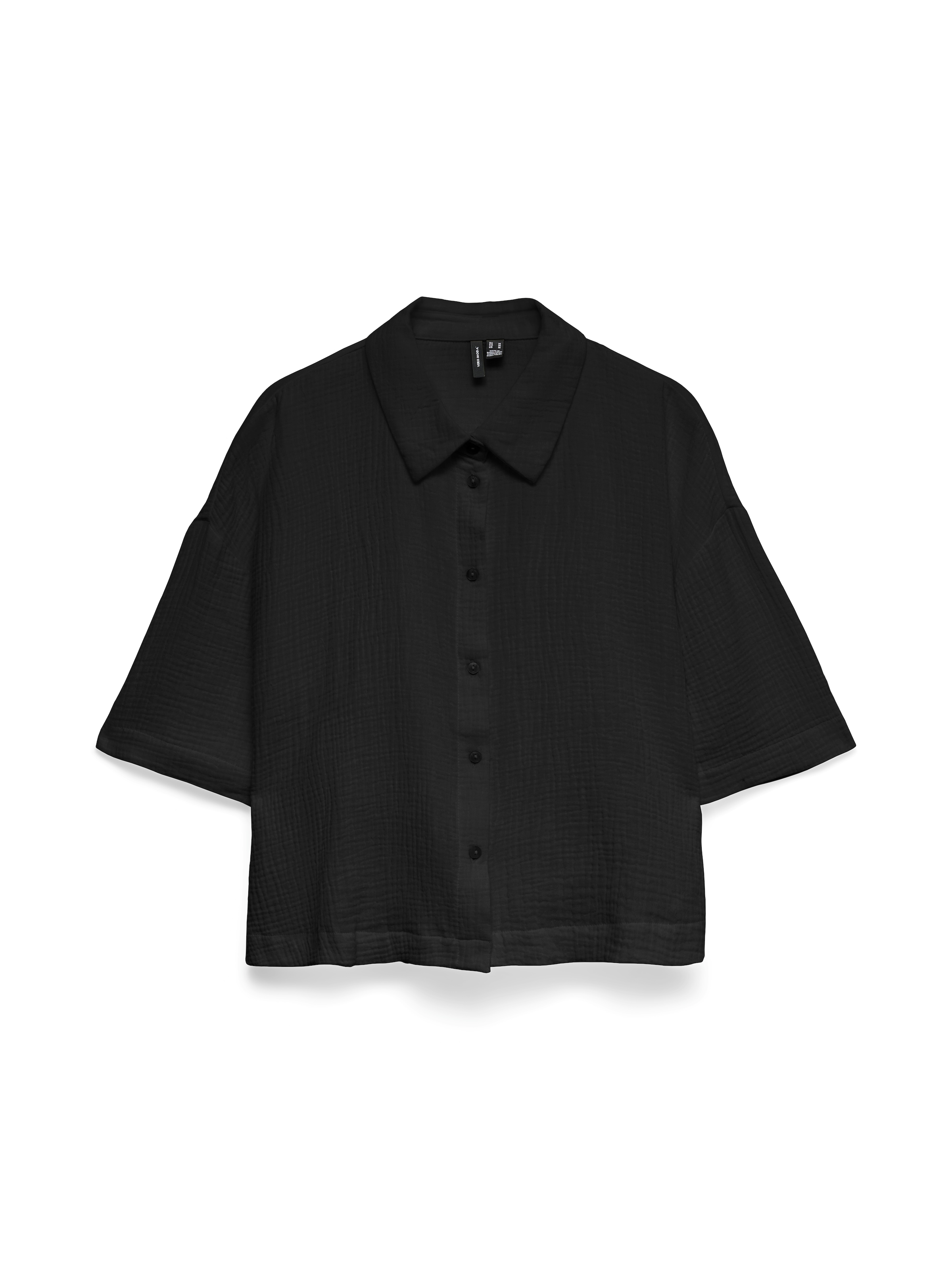 Vero Moda Kurzarmbluse »VMNATALI SS CROP SHIRT WVN NOOS« Baumwolle, verkürzte Form