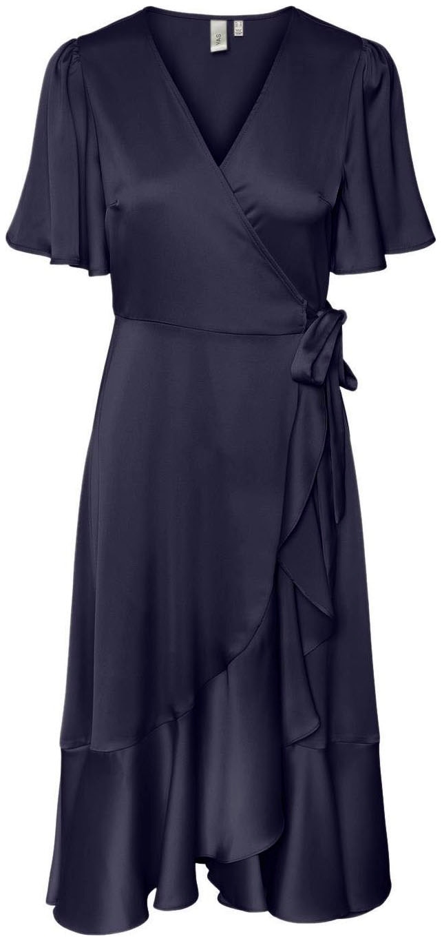 Y.A.S Wickelkleid »YASTHEA 2/4 MIDI WRAP DRESS S. NOOS«, mit Volant