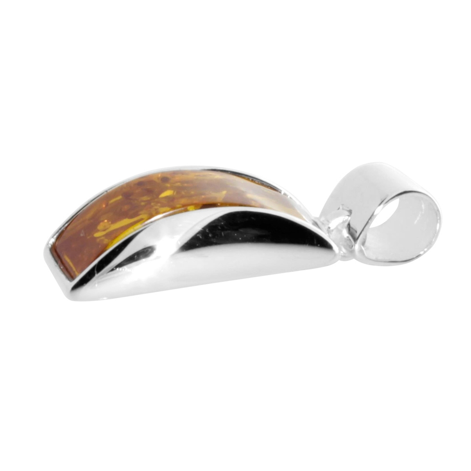 OSTSEE-SCHMUCK Kette mit Anhänger »- Feikje - Kautschukreif - Silber 925/000 - Bernstein«