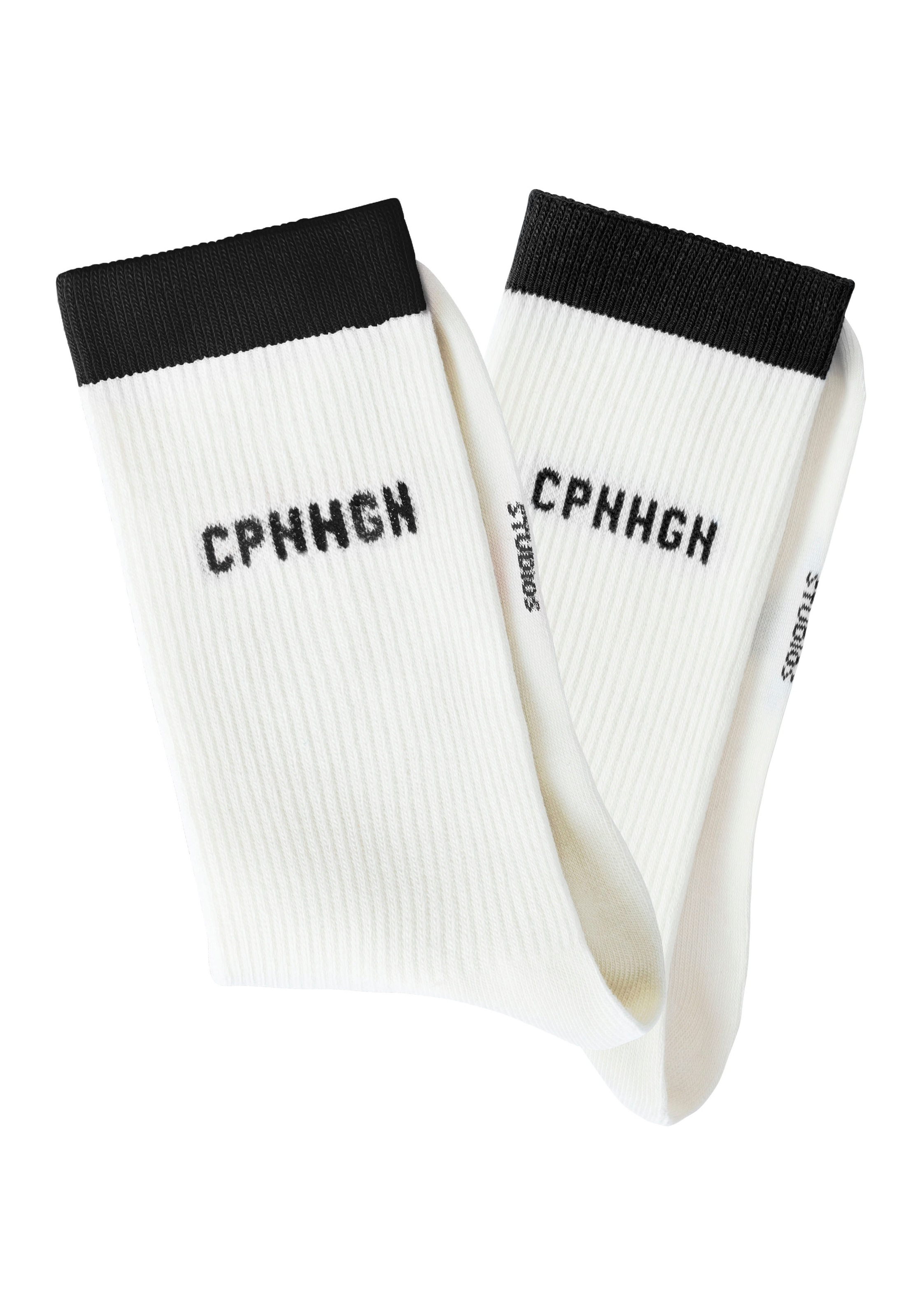 Copenhagen Studios Tennissocken, (Packung, 2 Paar), mit kontrastfarbenem Bund
