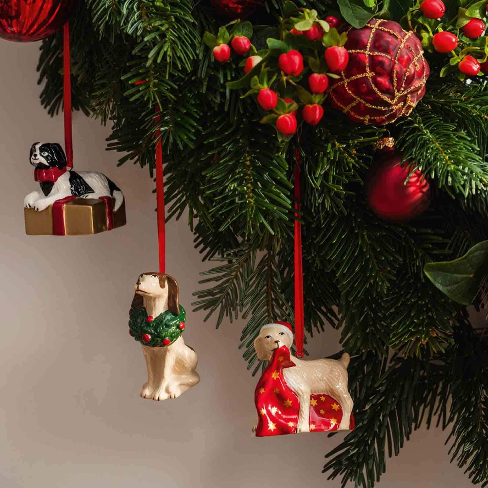Villeroy & Boch Weihnachtsfigur »Ornamente Hunde Nostalgic Ornaments 3er Set bunt«