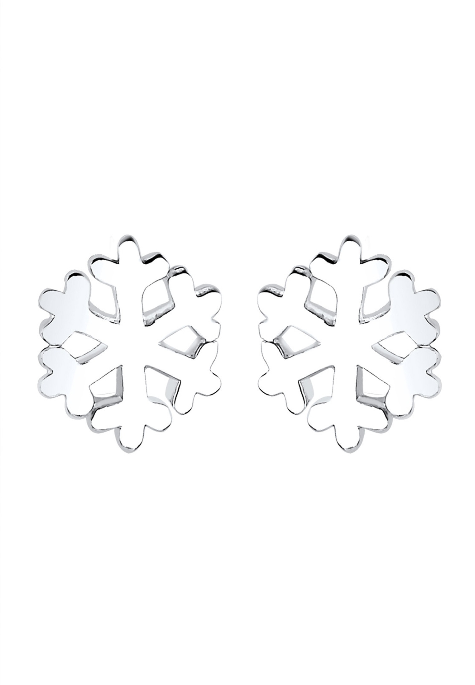 Elli Paar Ohrstecker »Ohrringe Schneeflocke Eis Winter Schnee Filigran 925 Silber«