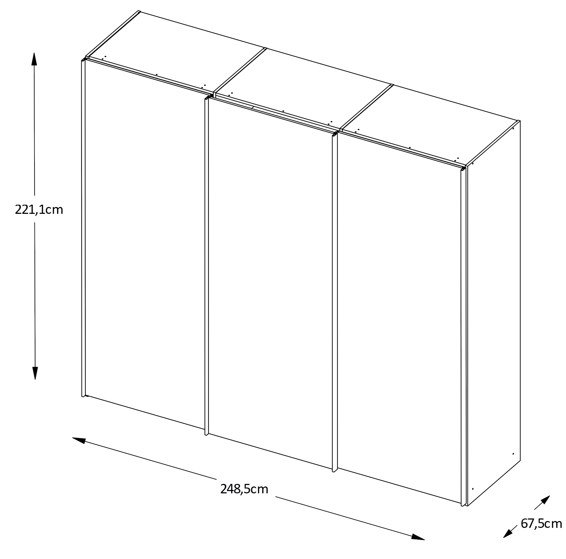 STAUD Schwebetürenschrank »Includo«