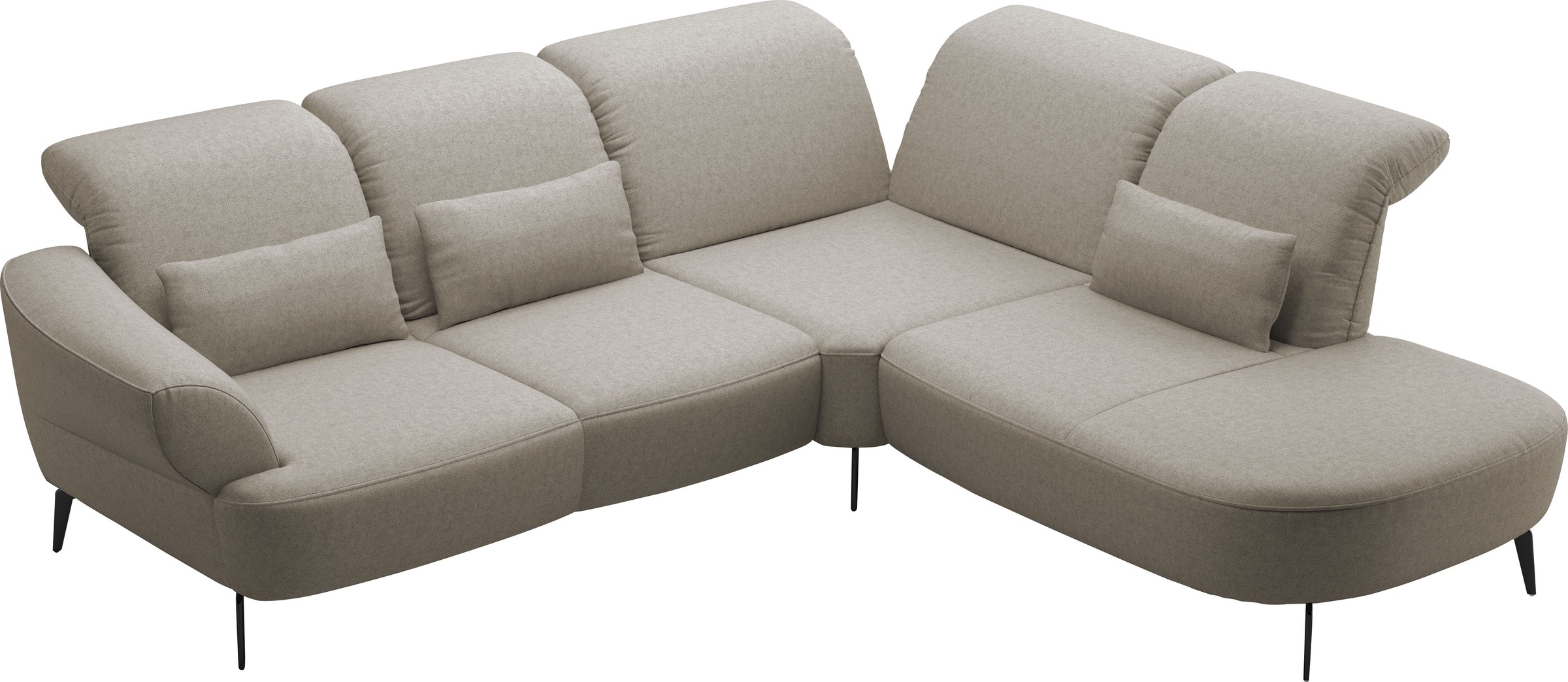 sit&more Ecksofa »Dance, L-Form, inkl. Sitztiefenverstellung«, inkl. Click&Seat, optional mit Kopfteilverstellung