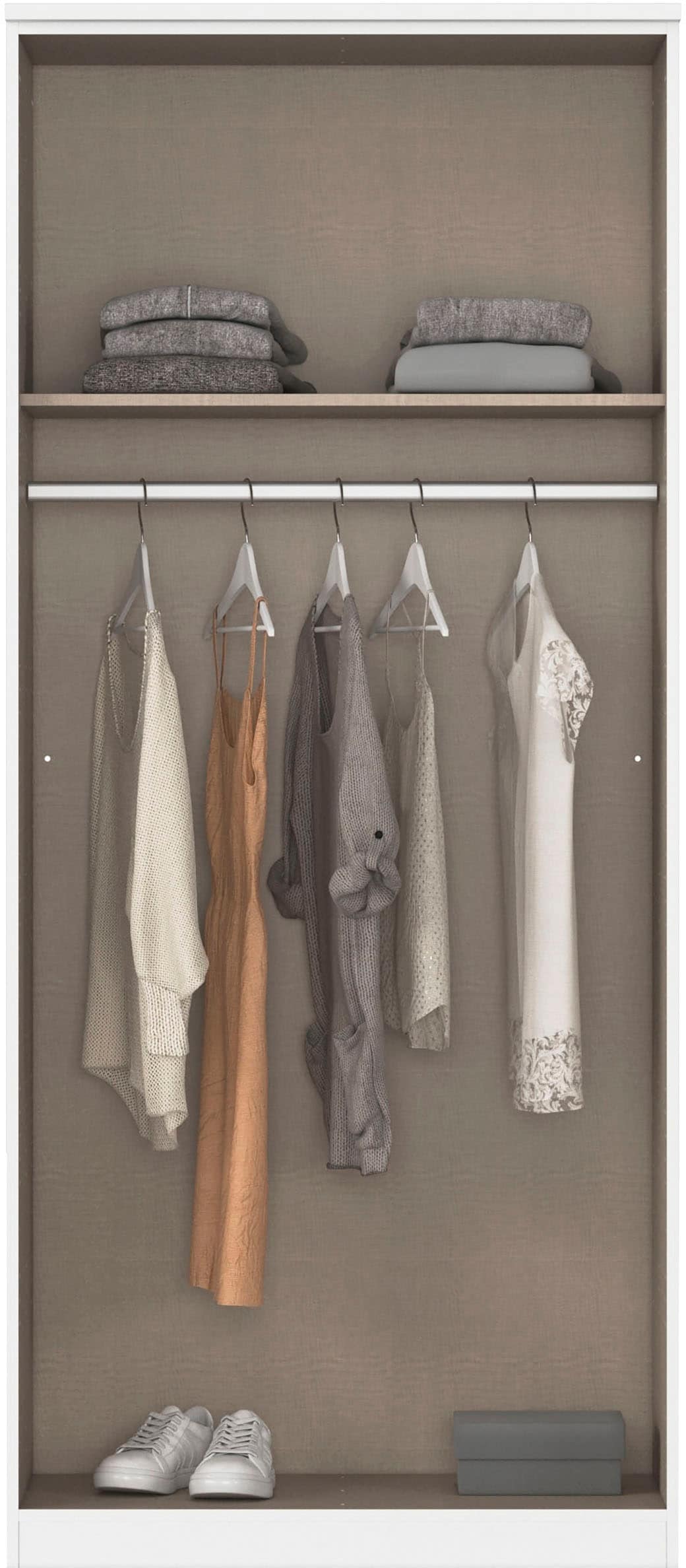 rauch Kleiderschrank »Schrank Garderobe Garderobenschrank Putzschrank Wäscheschrank TORRENT« Breiten 91/136/181 cm, Höhe 210 cm,  optional Außenschubladen und Spiegel, viel Stauraum MADE IN GERMANY