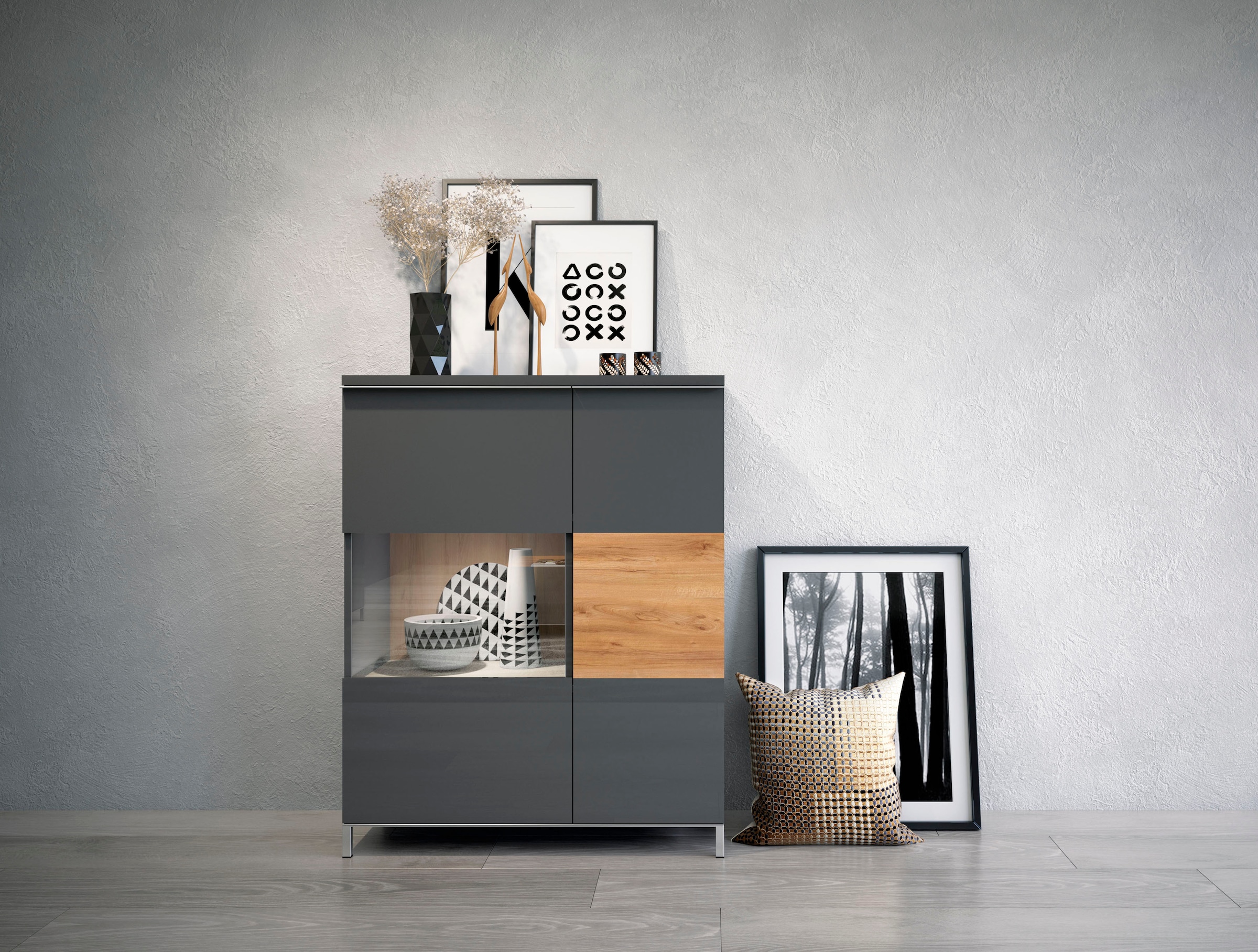 Places of Style Vitrine »Onyx«, mit Soft-Close-Funktion bei OTTO