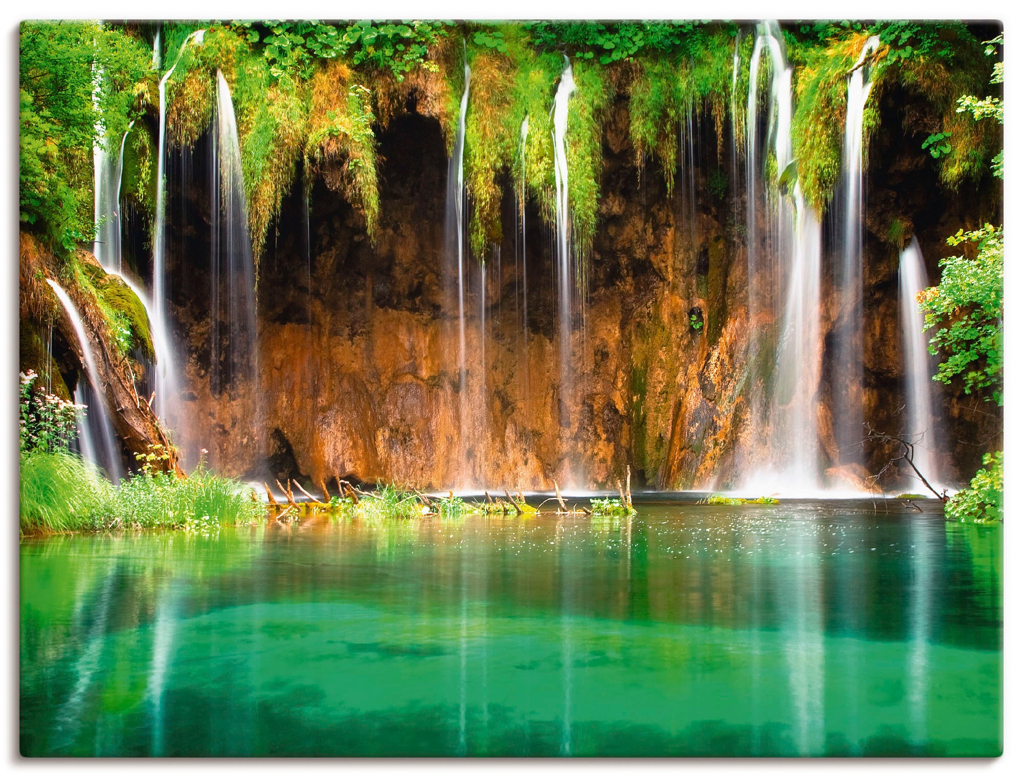 Artland Wandbild »Schöner Wasserfall im Wald«, Gewässer, (1 St.)