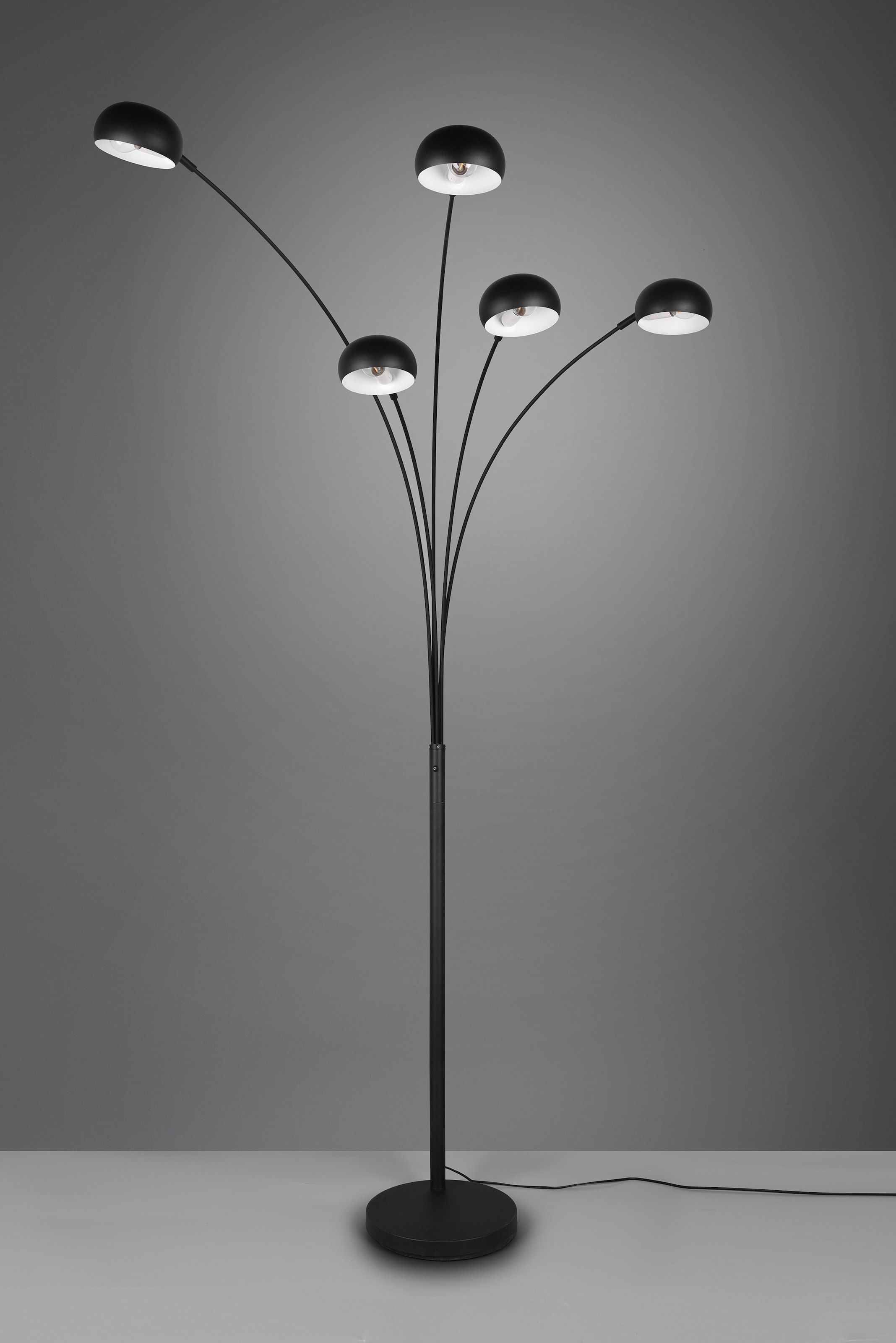 TRIO Leuchten Stehlampe »DITO, Stehleuchte 5 70 2 bei kaufen OTTO mit Kabel, Kippschalter cm, flammig-flammig, 5-flammig«, 210 cm, m Höhe Auslage