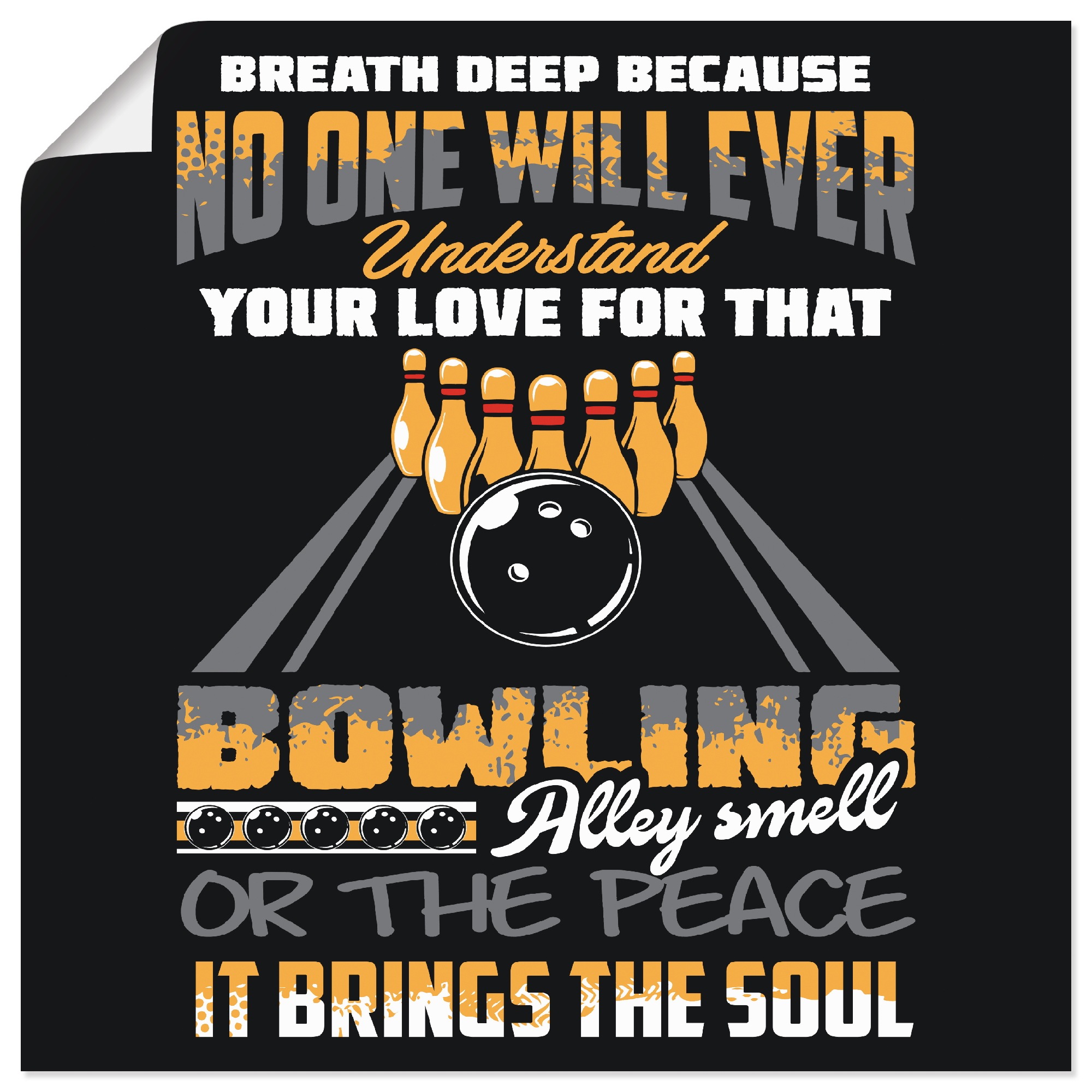 Artland Wandbild »Spruch für Bowling-Fans Hobby«, Sprüche & Texte, (1 St.), in vielen Größen & Produktarten - Alubild / Outdoorbild für den Außenbereich, Leinwandbild, Poster, Wandaufkleber / Wandtattoo auch für Badezimmer geeignet