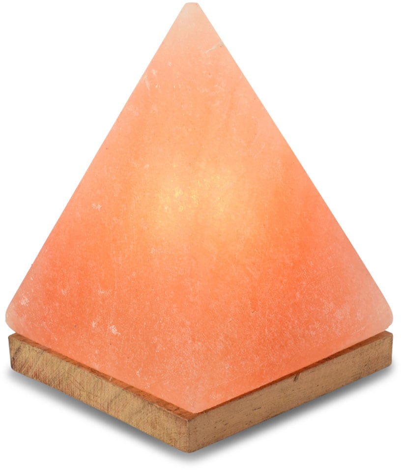 HIMALAYA SALT DREAMS Salzkristall-Tischlampe »Pyramide«, Handgefertigt - jeder Stein ein Unikat, H: ca. 17,5 cm