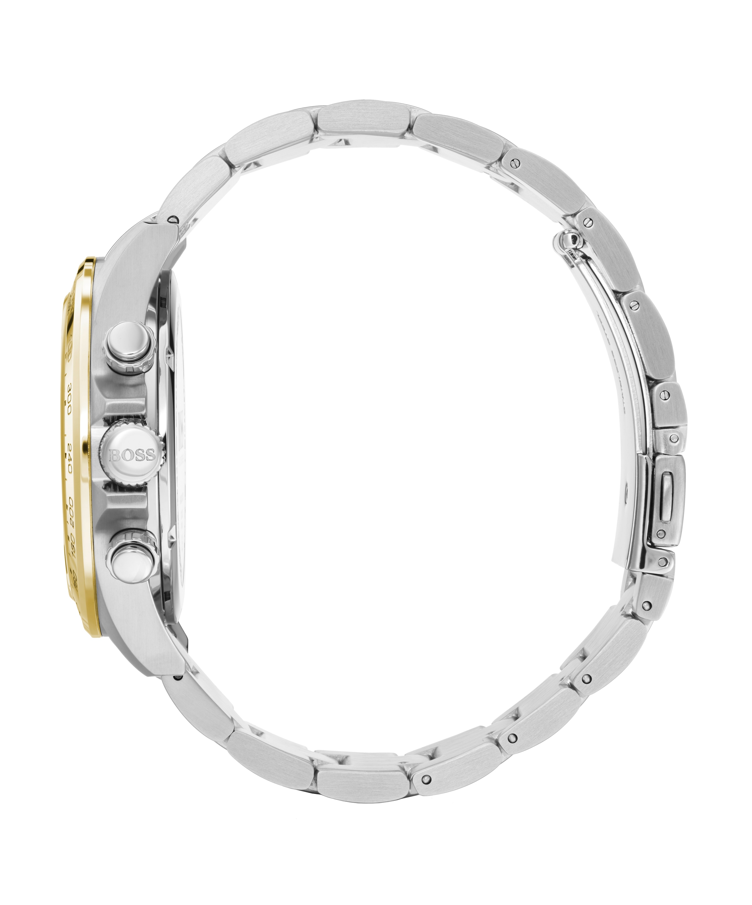 BOSS Chronograph »HERO« Quarzuhr, Armbanduhr, Herrenuhr, Edelstahlarmband, analog, Tag