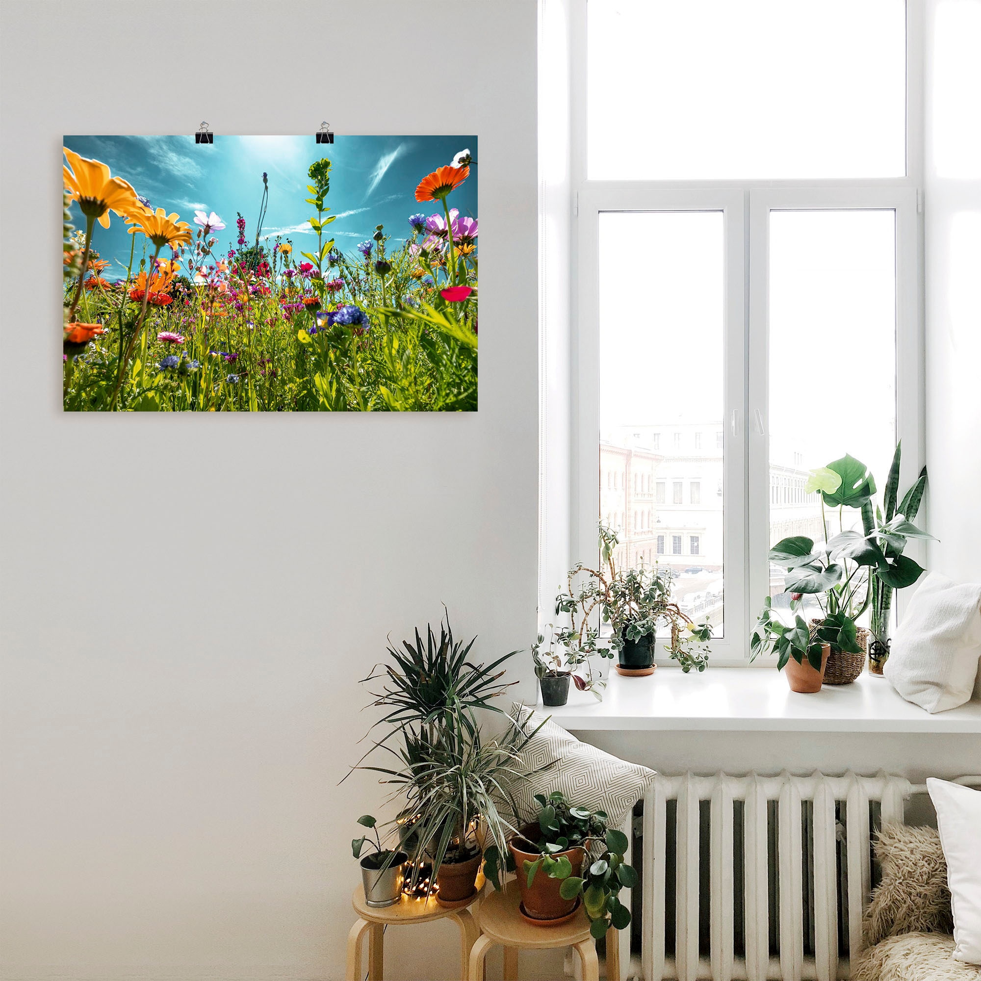 Artland Wandbild »Buntes Blumenfeld«, Blumenwiese, (1 St.), als Alubild, Outdoorbild, Leinwandbild, Poster, Wandaufkleber