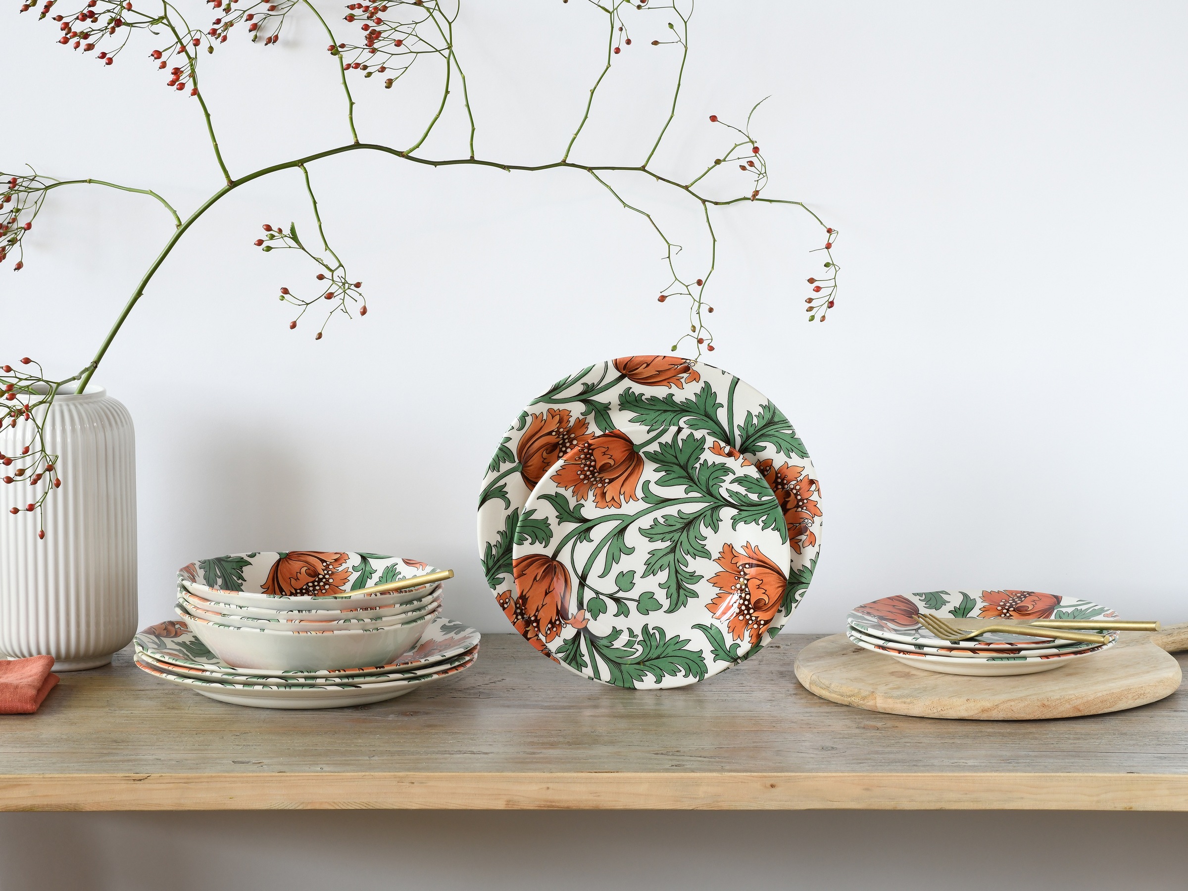 CreaTable Teller-Set »Florentina, Teller Set 12-tlg« Blumendekor