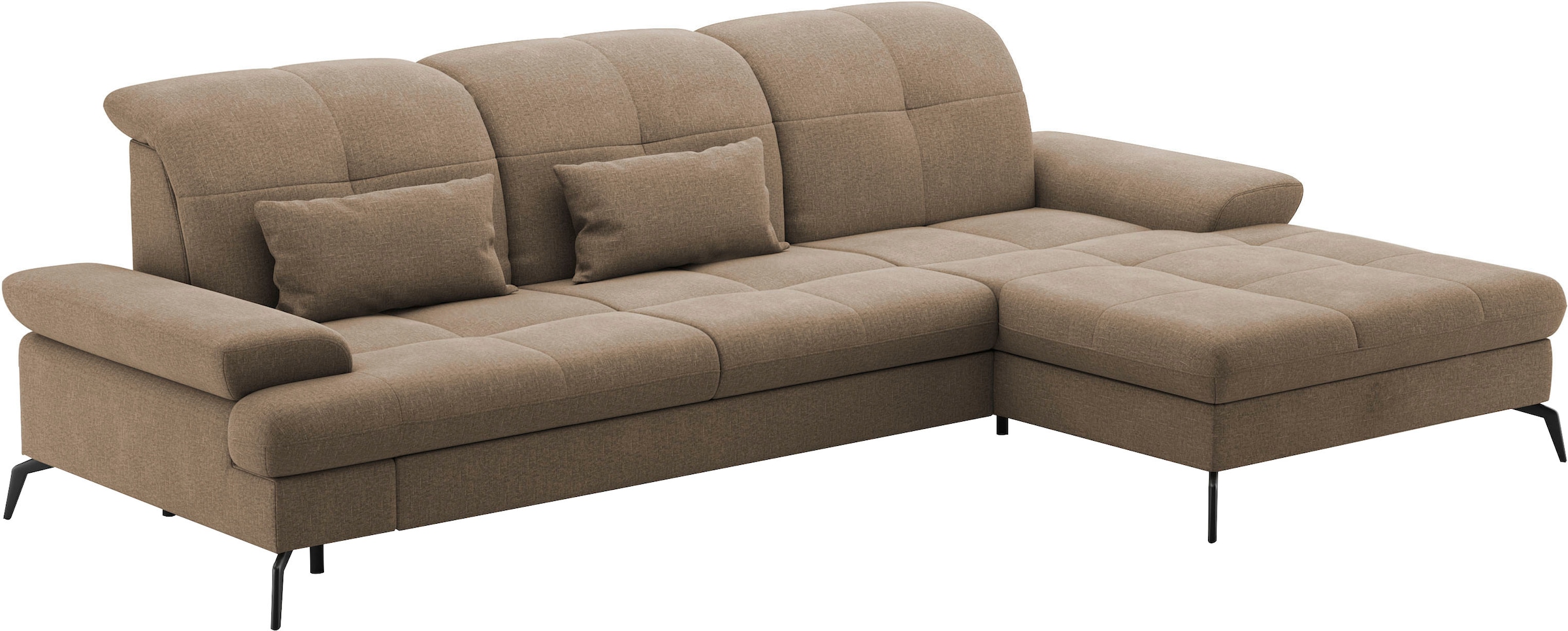 sit&more Ecksofa »Amica, L-Form, inkl. Sitztiefenverstellung & Armteilverstellung«, wahlweise mit Bettfunktion, Bettkasten und Kopfteilverstellung